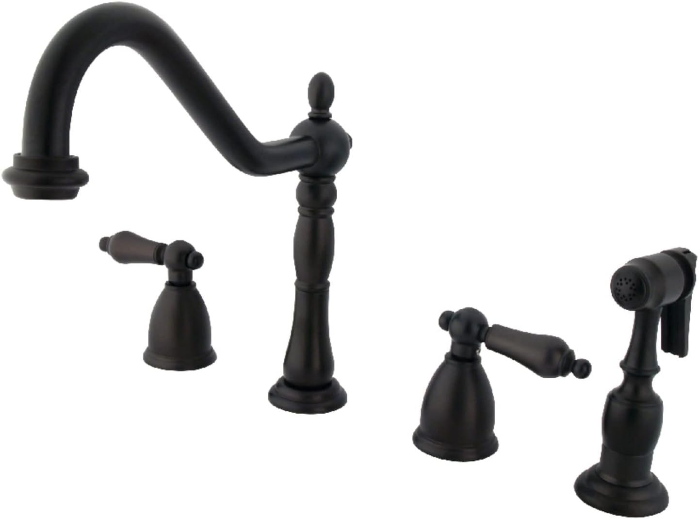 Kingston Brass KB1795ALBS Heritage 8-Inch Centerset Kitchen Faucet, Oil Rubbed Bronze , Oil-Rubbed Bronze - Image 2