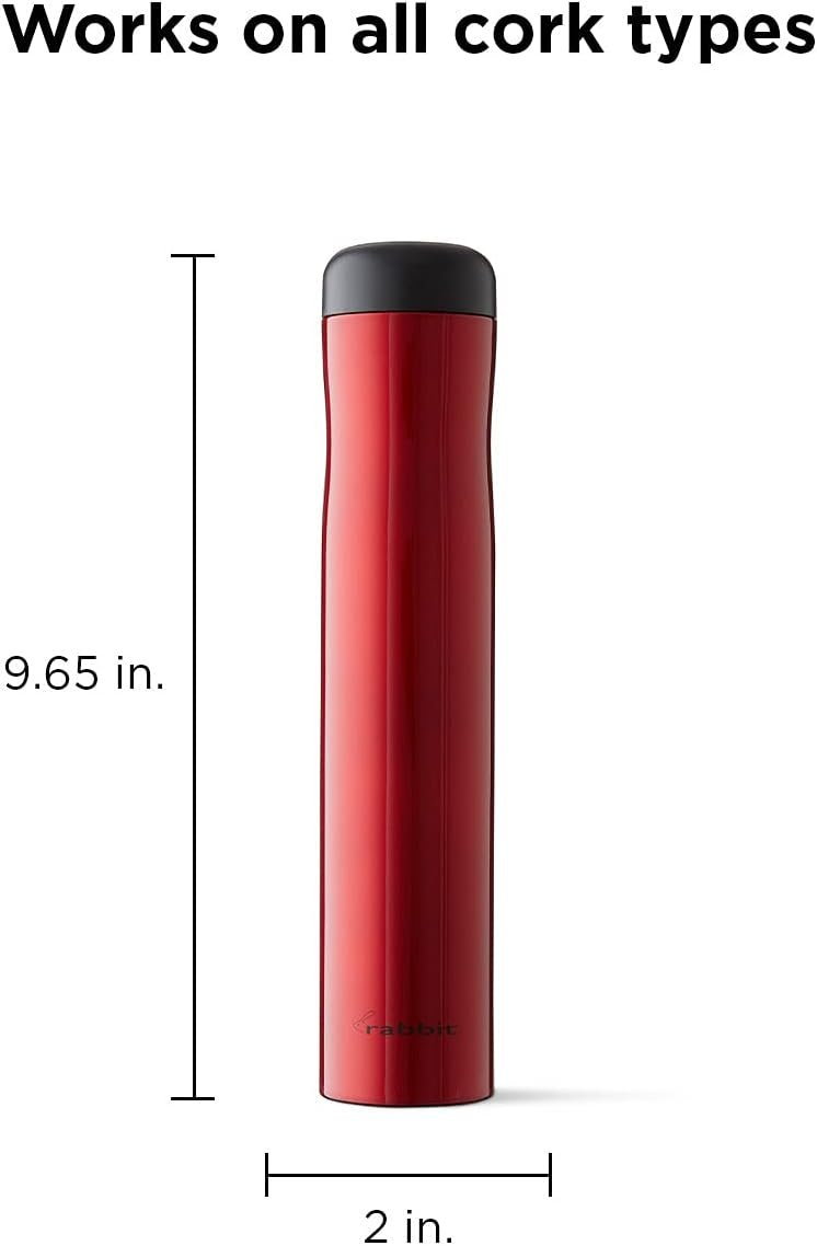 Rabbit Automatic Electric Corkscrew Wine Bottle Opener (Metallic Red) - Image 3