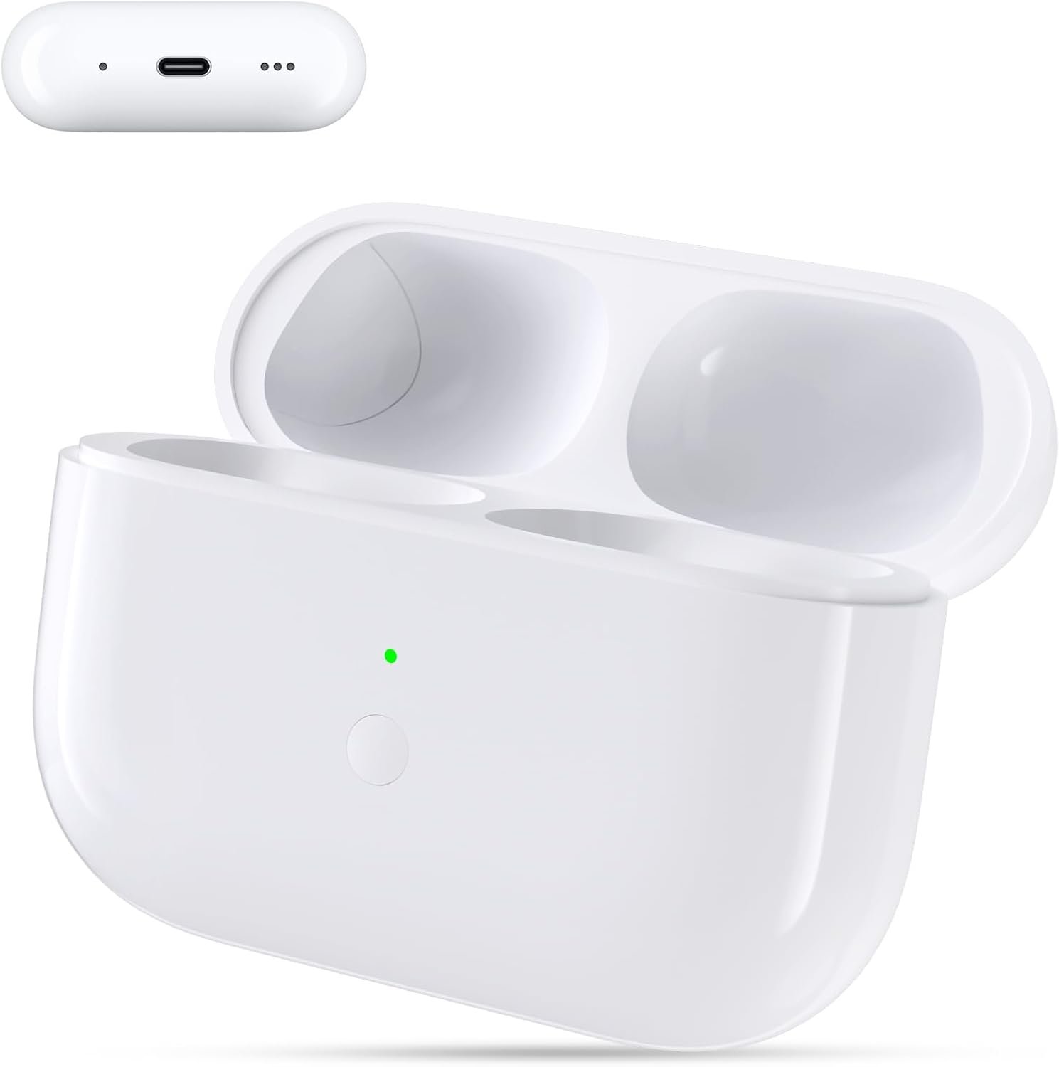 Wireless Charging Case for AirPods Pro 1st / 2nd Gen with Type-C Charging Port, Compatible with AirPod Pro 2nd Generation Replacement Case, with Blue-Tooth Sync Button, No Earbuds - Image 2