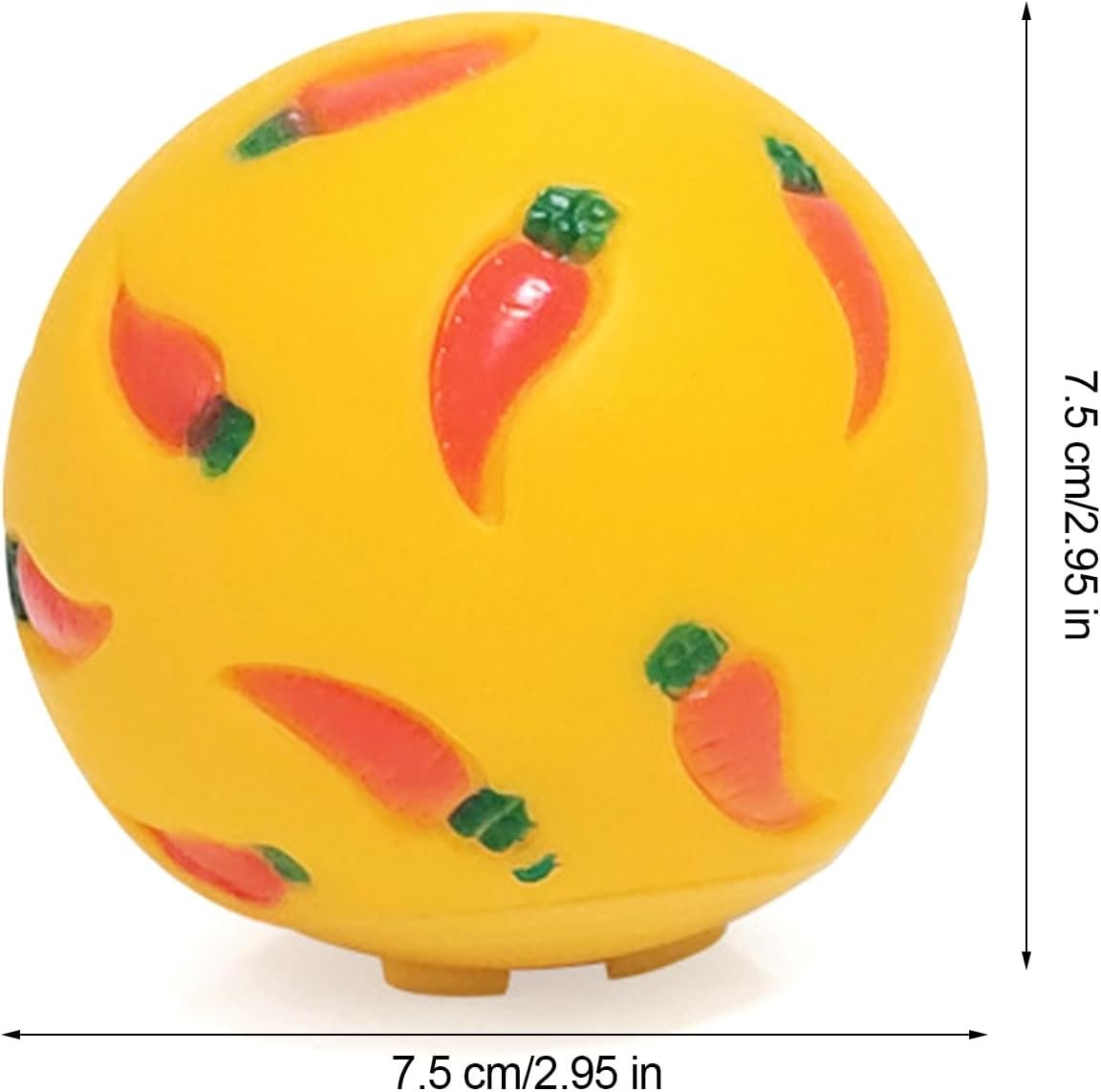 Shudyear Treat Ball,Snack Ball for Small Animals,Bunny Rat Toys for Pet Rats ,Beneficial for Pet Activities and Health(Carrot Pattern) - Image 3