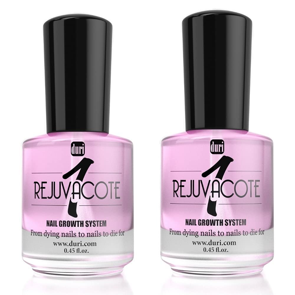 duri Rejuvacote 1 Nail Growth System - Original Maximum Strength Formula - Nail Strengthener and Nail Growth - Base and Top Coat - Pack of 2 - 0.45 fl. oz. - Image 2