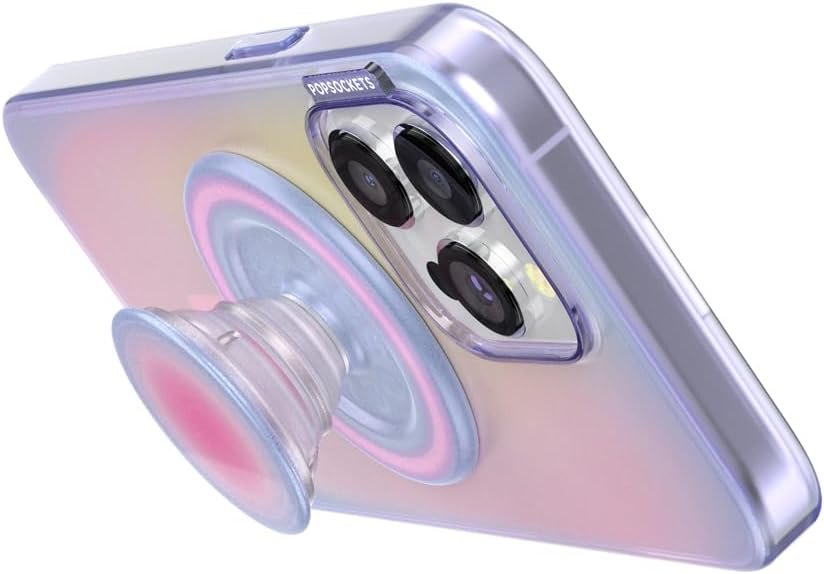 PopSockets iPhone 15 Pro Max Case with Round Phone Grip Compatible with MagSafe, Phone Case for iPhone 15 Pro Max, Wireless Charging Compatible - Aura - Image 7