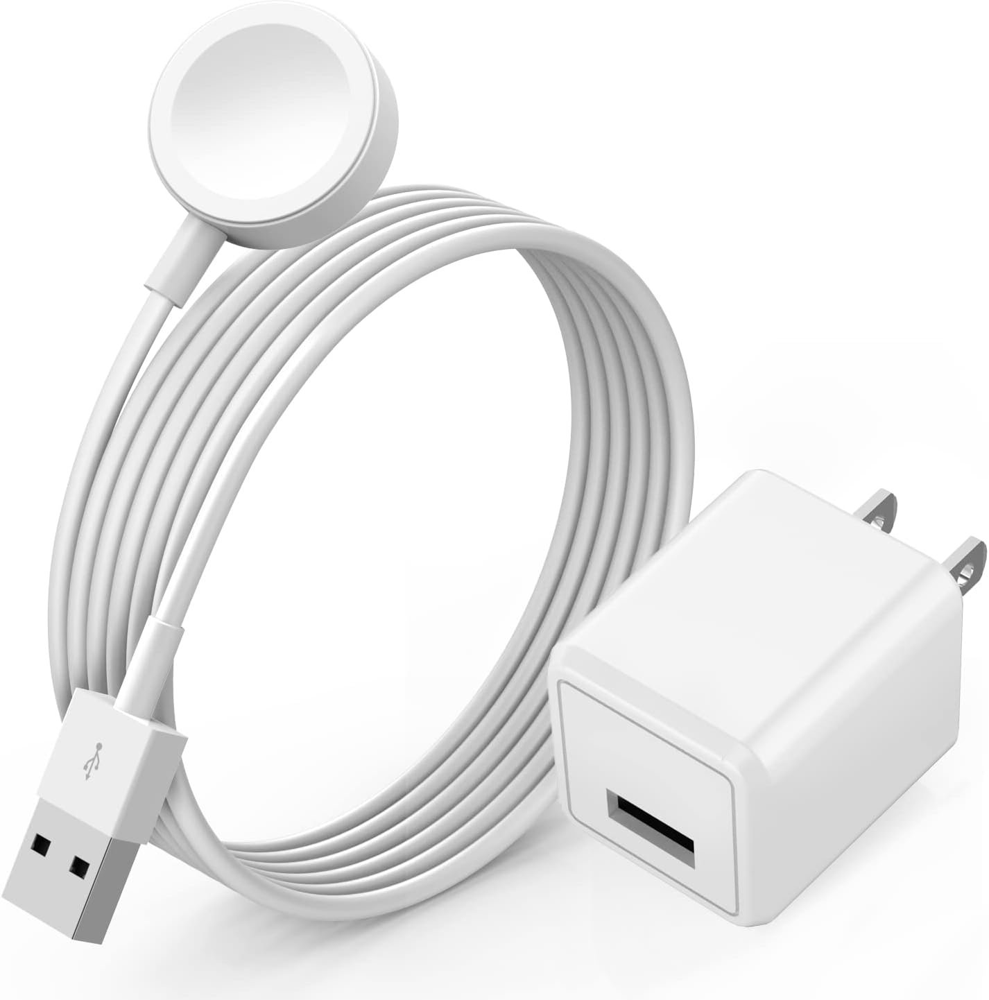 Watch Charger for Apple Watch Charger, Long 6.6FT iWatch Portable Wireless Fast Charging Cable Cord with USB Wall Charger Plug Adapter Block Compatible with Apple Watch Series 9/8/7/SE/6/5/4/3/2/1 - Image 2