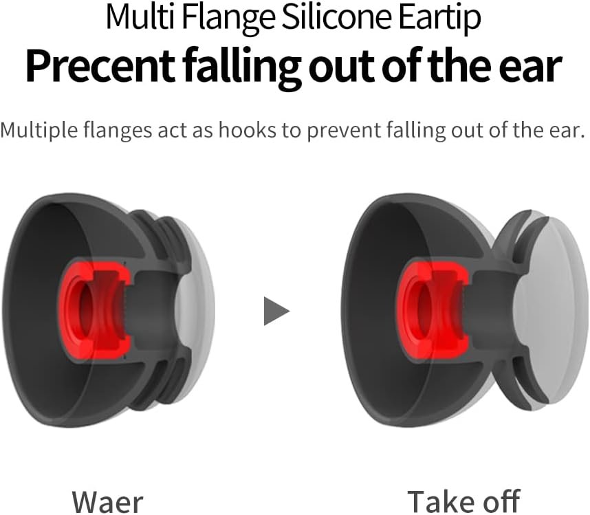 │ Beats Studio Buds Eartips/Beats Fit Pro Eartips/Beats Studio Buds + Eartips Compatible for Beats (Silicone Black) - Image 6