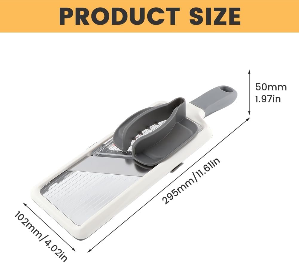 Multi Handheld Mandoline Slicer with Adjustable Stainless Steel Blade - Vegetable Grater Cucumber Slicer - Cheese Grater - Image 3