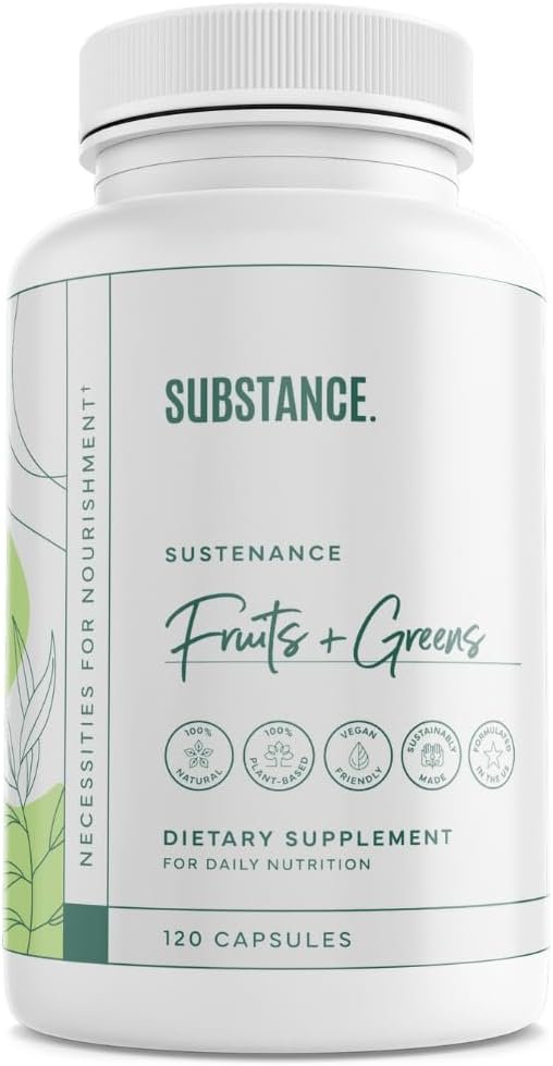 Nature's Sustenance Daily Greens, Fruits & Veggies Supplement - Superfood Vitamin Capsules - Enhance Energy, Mental Clarity, & Overall Wellness - US Made, Vegan-Friendly - 30 Servings. - Image 2