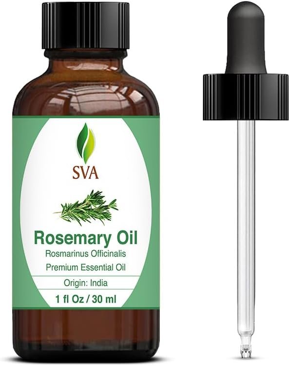 SVA Rosemary Essential Oil – 1 Fl Oz – 100% Natural Rosemary Oil for Hair, Face, Skin Care, Diffuser, Aromatherapy, Scalp, Body Massage, Soap and Candle Making – with Dropper - Image 2