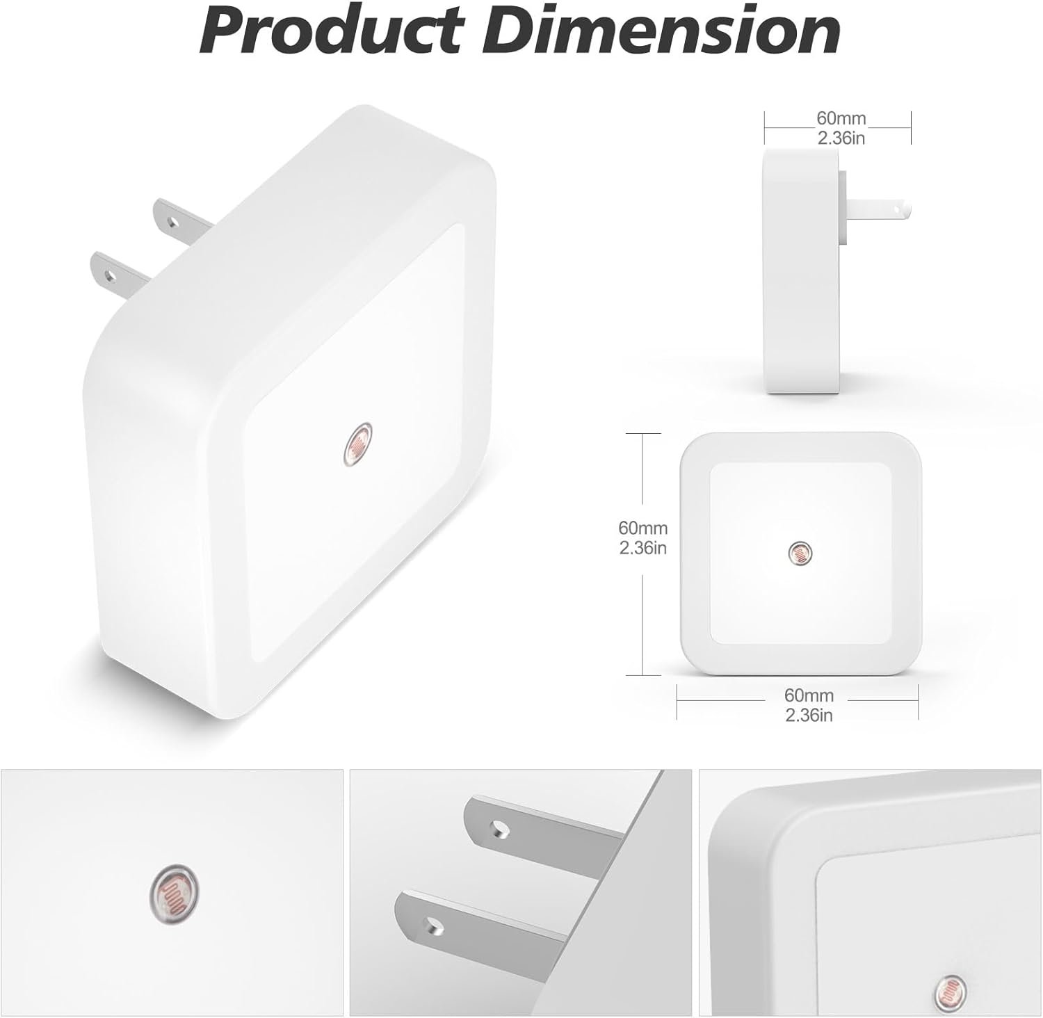 Sujeet Night Light, Night Lights Plug into Wall 4-Pack, Nightlight Plug in Night Light, Dusk to Dawn Night Lamp Led Night Light for Bedroom, Bathroom, Hallway Warm White - Image 7