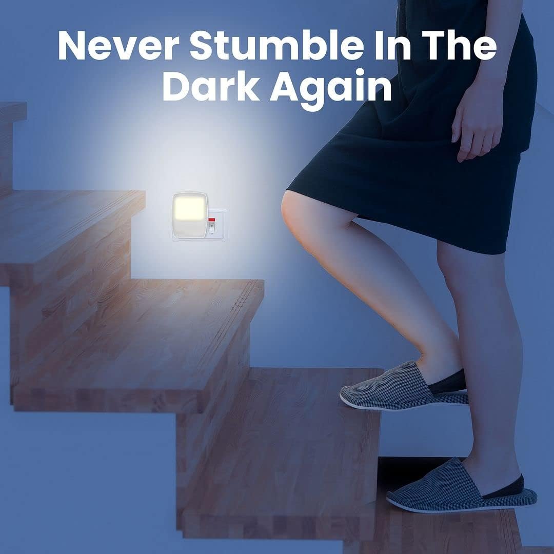 Plug-in LED Night Light, Low Light Night Light, Soft Warm White, Night Light Plug- Into Wall for Kids Toddlers Adults, Bathroom, Bedroom, Hallway, Kitchen, 120 Volts AC 60HZ 0.5 Watts, 4 Pack - Image 5