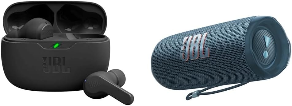 JBL Vibe Beam True Wireless Headphones - Black, Small & Flip 6 - Portable Bluetooth Speaker, Powerful Sound and deep bass, IPX7 Waterproof - Image 2