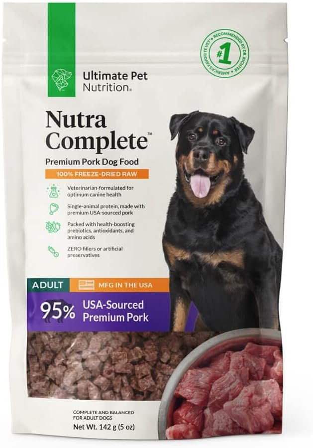 ULTIMATE PET NUTRITION Nutra Complete Raw Freeze Dried Dog Food, Veterinarian Formulated with Antioxidants, Prebiotics & Amino Acids, 5oz Flavor Bundle - Image 9