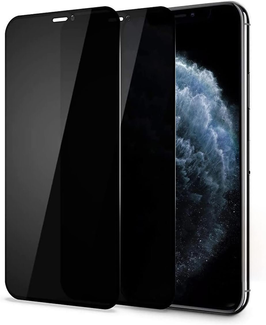 Privacy Screen Protector for iPhone 11/XR,OWRORA 2.5D Edge Full Coverage Anti-Spy 9H Tempered Glass, 6.1’-2 Pack - Image 2