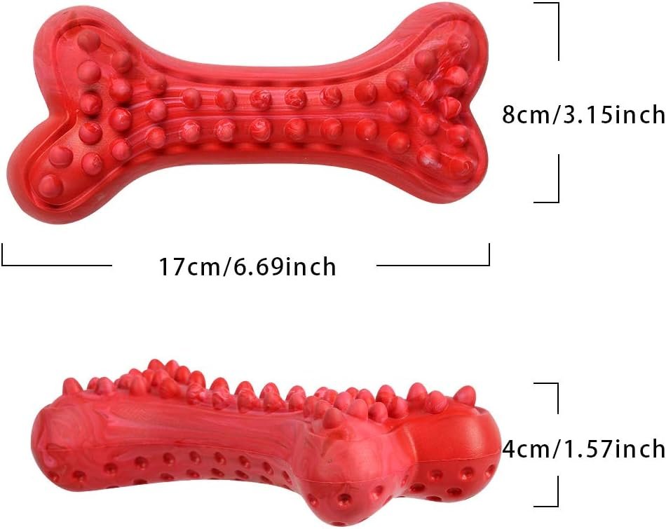 German Shepherd Dog Chew Toys for Aggressive Chewers,Indestructible Beef Flavored Tough Durable Dog Bone Toy Natural Rubber Teeth Cleaning Chews for Large/Medium Dogs - Image 6