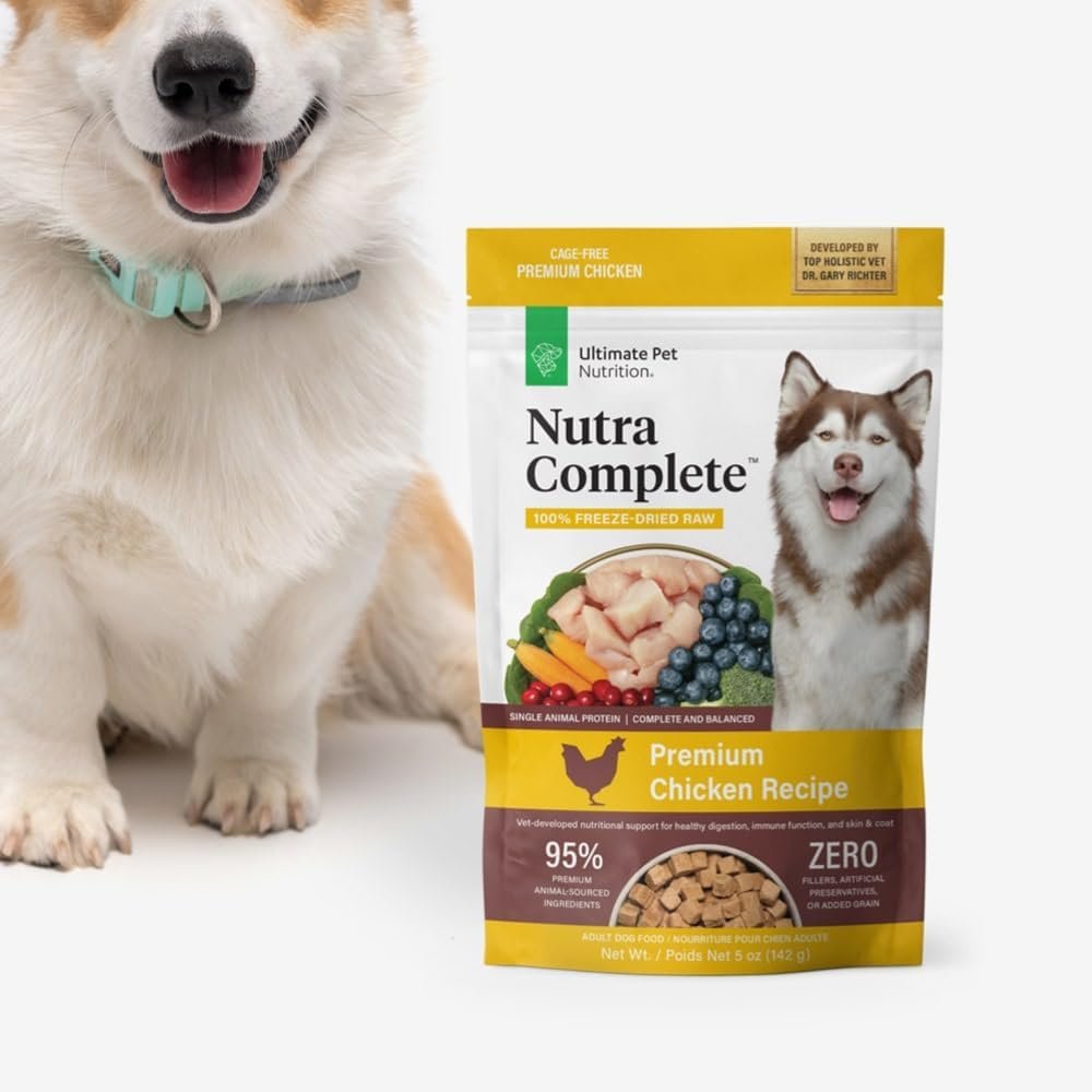 ULTIMATE PET NUTRITION Nutra Complete Raw Freeze Dried Dog Food, Veterinarian Formulated with Antioxidants, Prebiotics & Amino Acids, 5oz Flavor Bundle - Image 5
