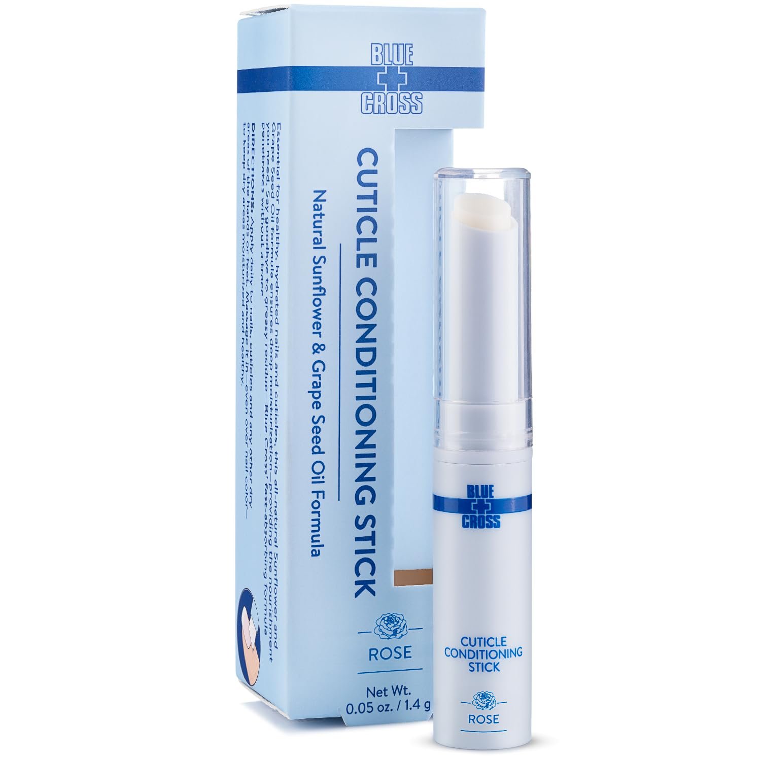 Blue Cross Cuticle Balm Conditioning Stick, Scented Cuticle Softener Oil Balm with Nourishing Sunflower & Grape Seed Oil, Professional Nail Care Supports Dry + Damaged Cuticles, 0.05oz, Rose - Image 2