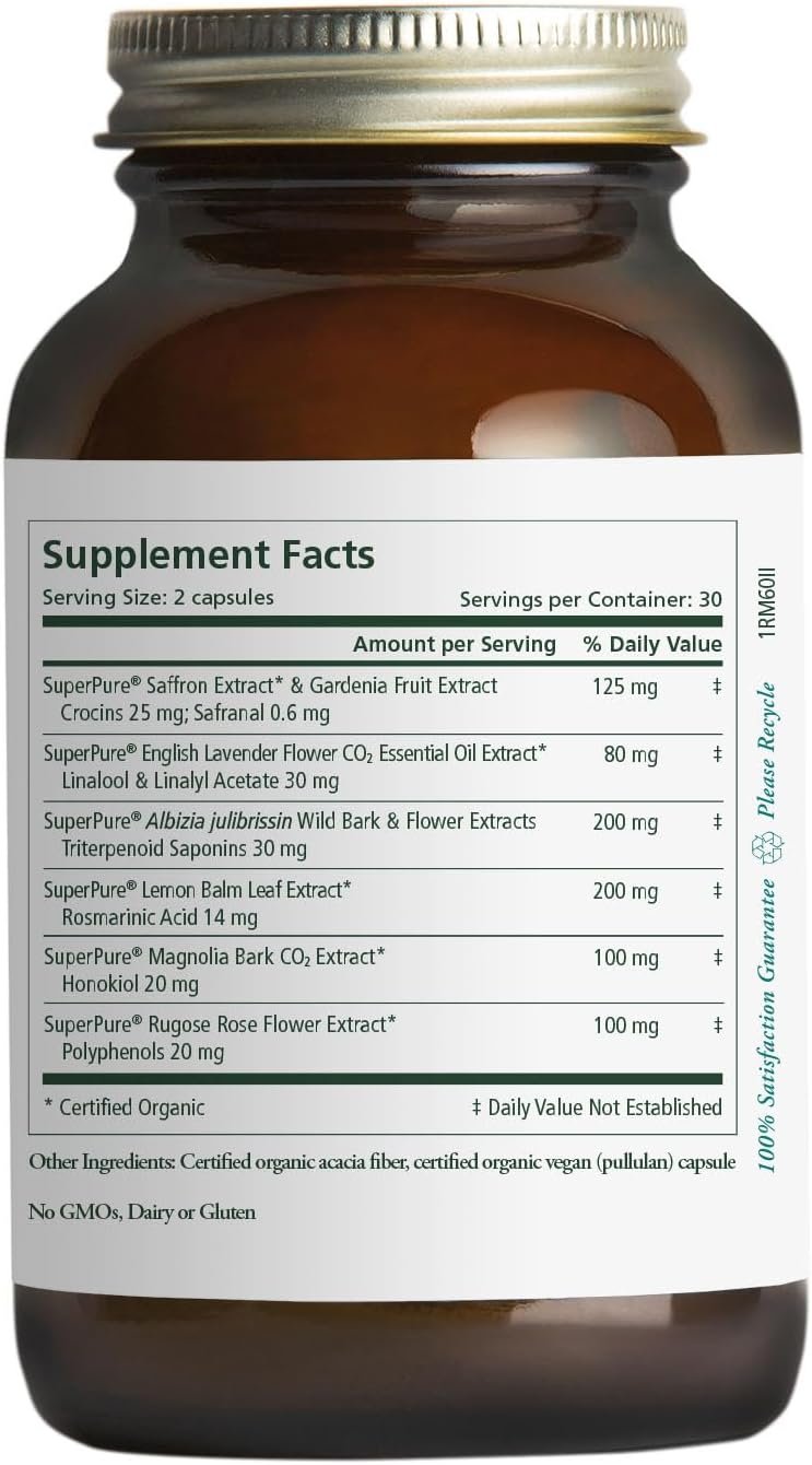 Pure Synergy Radiant Mood | Mood and Sleep Supplement with Organic Saffron | Natural Mood Support with Saffron, Lemon Balm, and Magnolia Bark | for Mood, Sleep, and Stress Support (60 Capsules) - Image 3