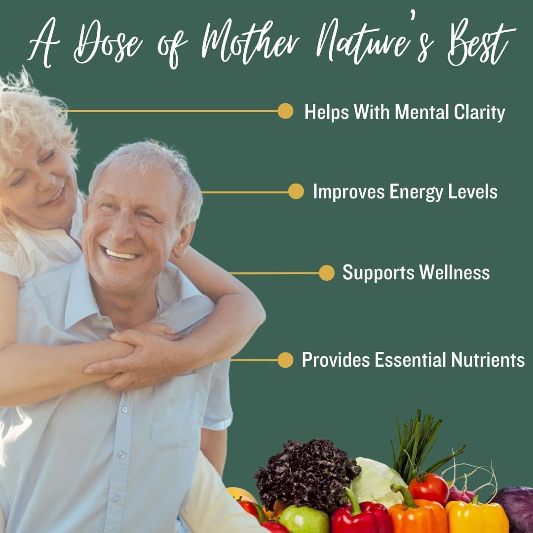 Nature's Sustenance Daily Greens, Fruits & Veggies Supplement - Superfood Vitamin Capsules - Enhance Energy, Mental Clarity, & Overall Wellness - US Made, Vegan-Friendly - 30 Servings. - Image 4