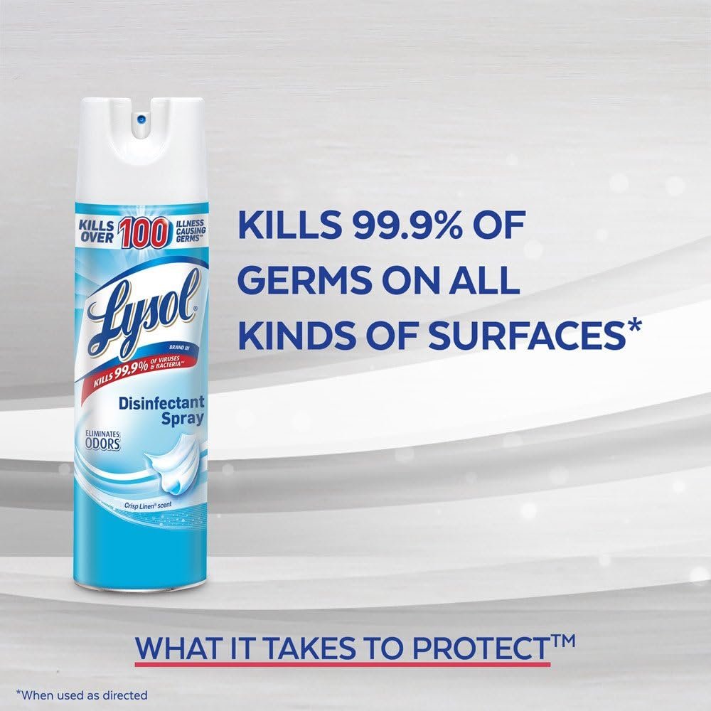 Lysol Disinfectant Spray, Spring Waterfall, 12.50-Ounce (Pack of 12) - Image 4