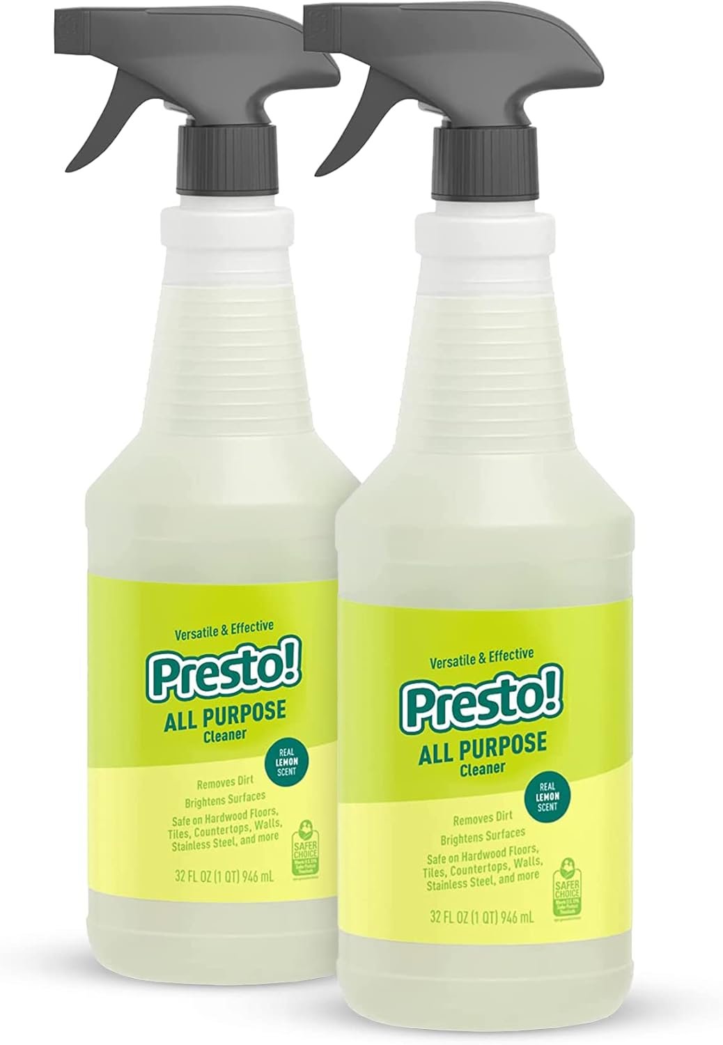 Amazon Brand – Presto! All Purpose Cleaner, Lemon Scent, 32 fl oz, Pack of 2 - Image 2