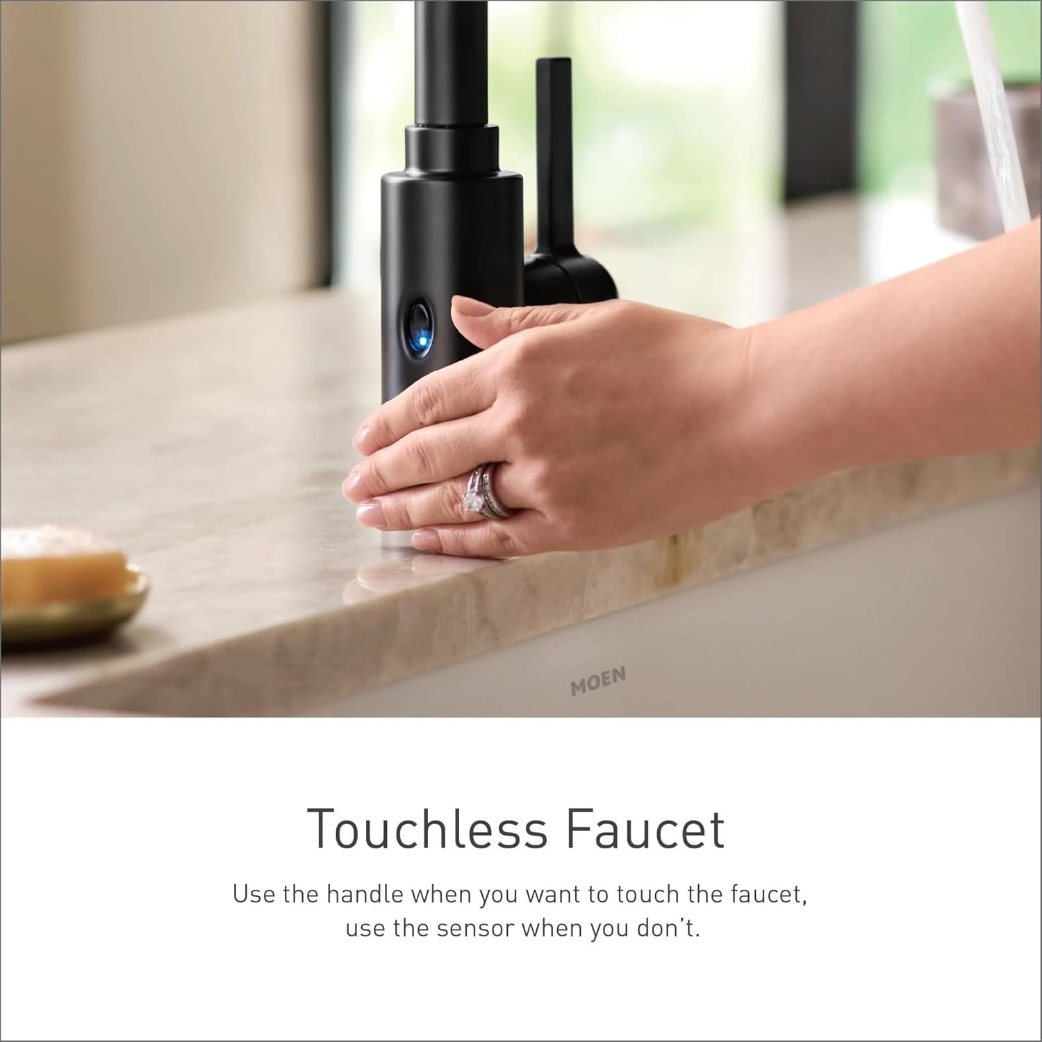 Moen 5925EWC Sleek Spring Pulldown Kitchen Faucet with Power Boost, Chrome - Image 3
