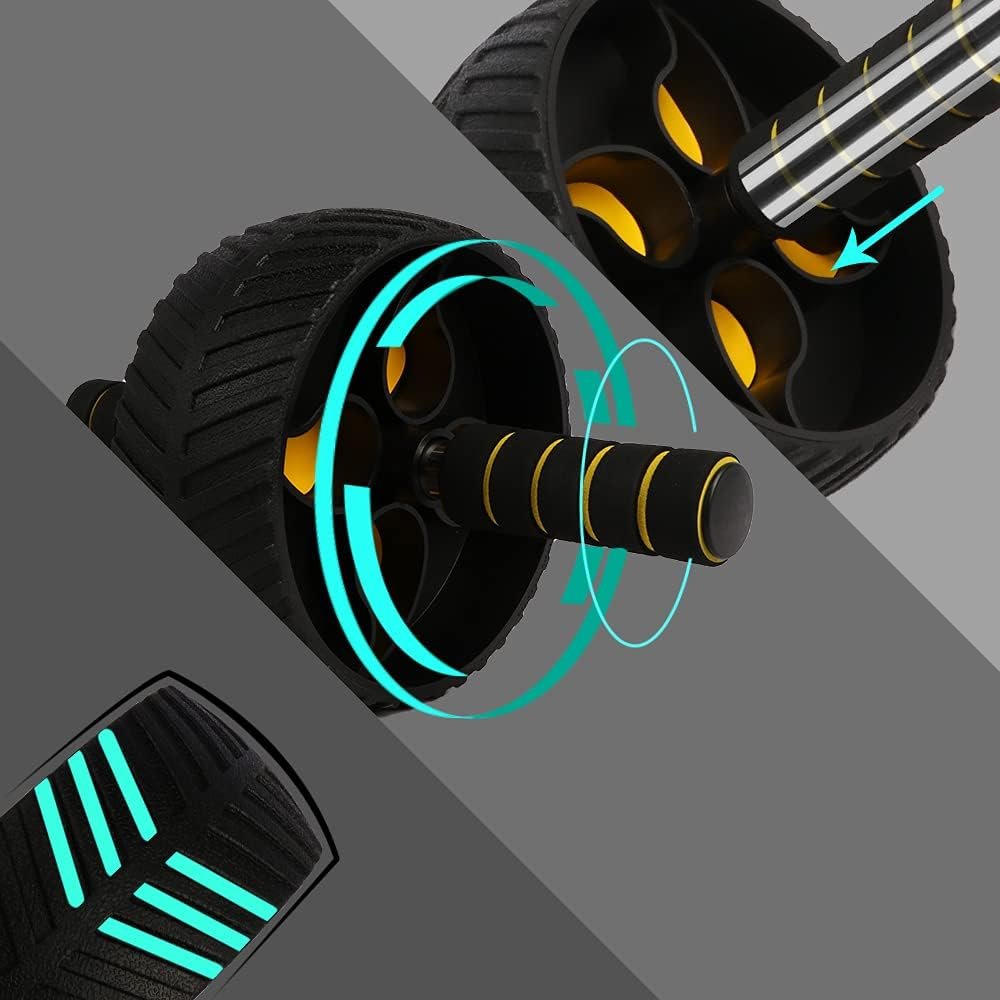 Ab Roller Wheel , Abs Workout Equipment for Abdominal Core Strength Training Exercise Wheels for Home Gym Trainer Wider Ab Machine with Knee Pad Accessories - Image 3