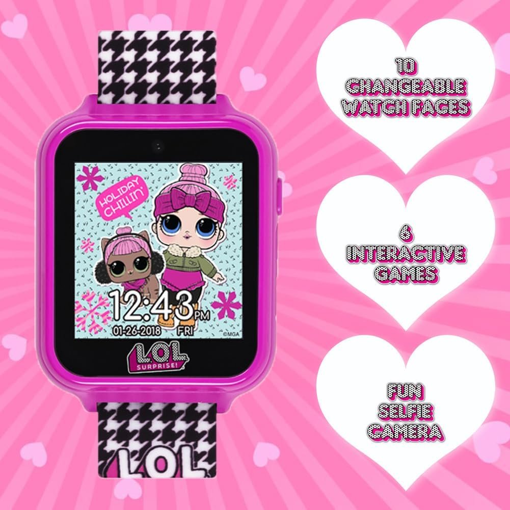 LOL Surprise Kids Smart Watch with Camera, Games, Voice Recorder, Step Counter, 10 Unique Watch Faces, Alarm, Timer, and Calculator - Fun Tech Toy for Kids - Image 4