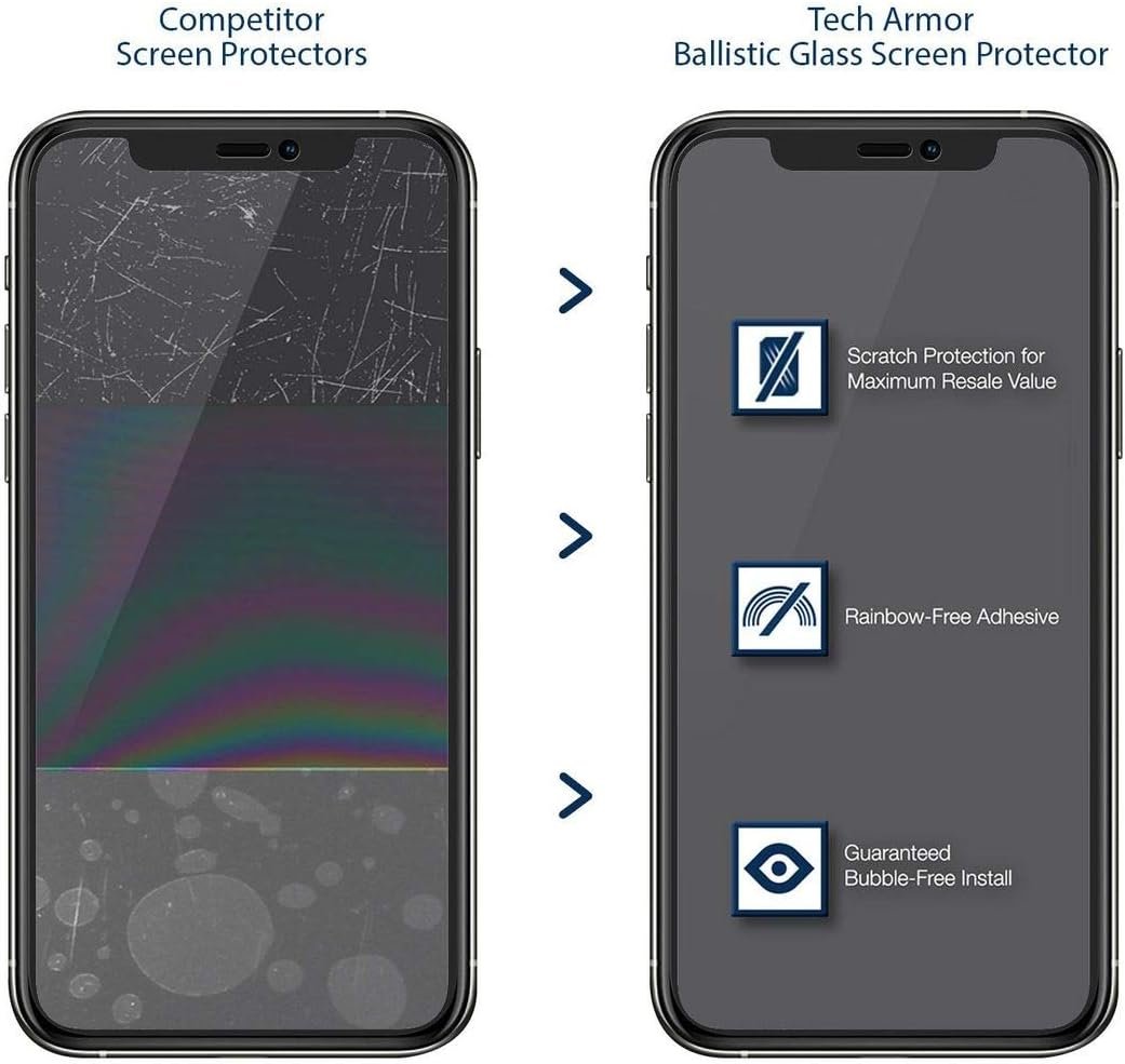 Tech Armor Screen Protector for iPhone 6.1 inch - HD Clear Film, Ultimate Display Protection, Crystal Clear Clarity, Easy Installation, Premium Quality, 4 Pack (iPhone 12 / iPhone 12 Pro-6.1 Inch) - Image 7