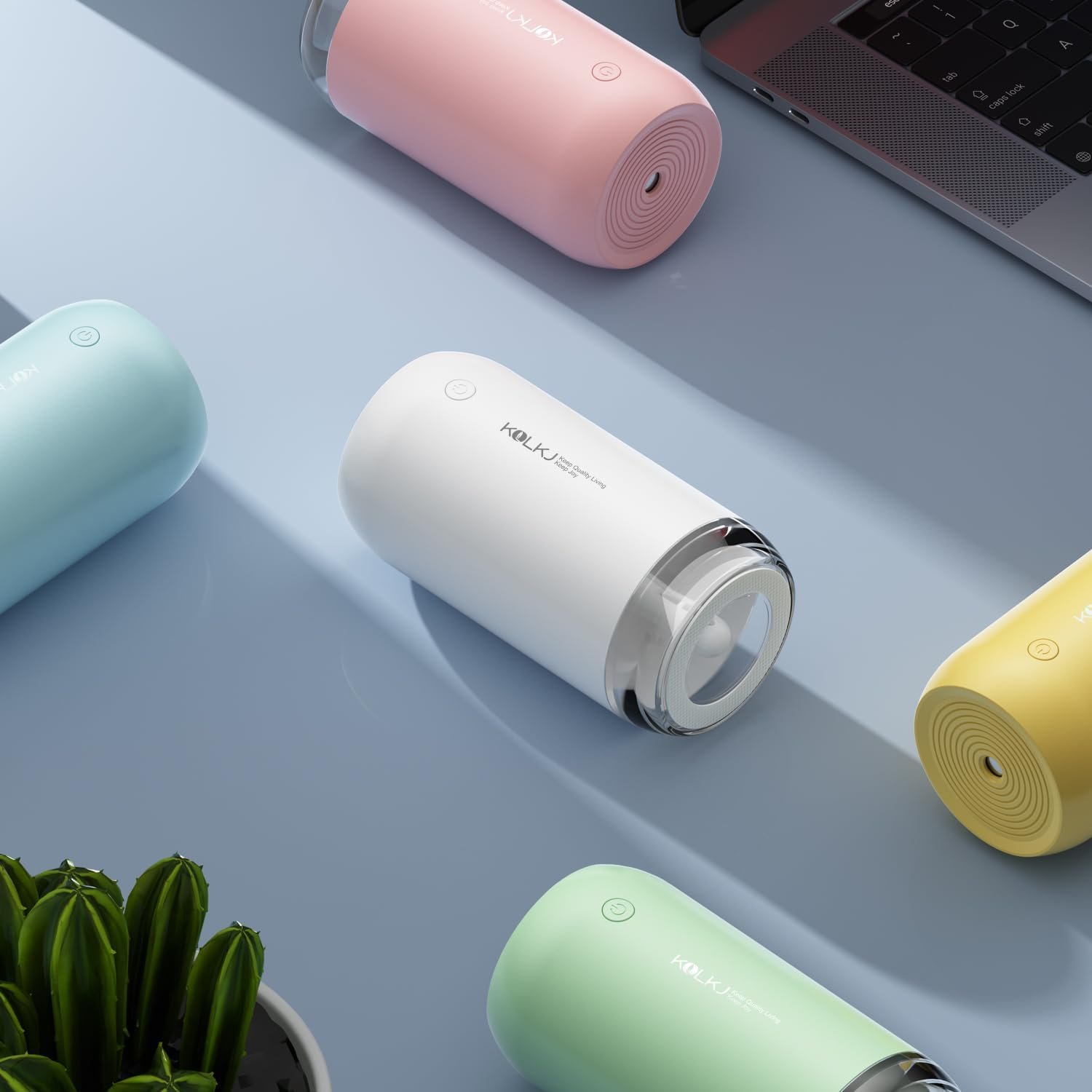 Portable Mini Humidifier, Small Cool Mist Humidifiers 350ml Quiet USB Personal Desktop Air Humidifier for Bedroom Home Plants Car Baby indoor Office with 2 Mist Modes Auto Shut-off(Pink) - Image 9