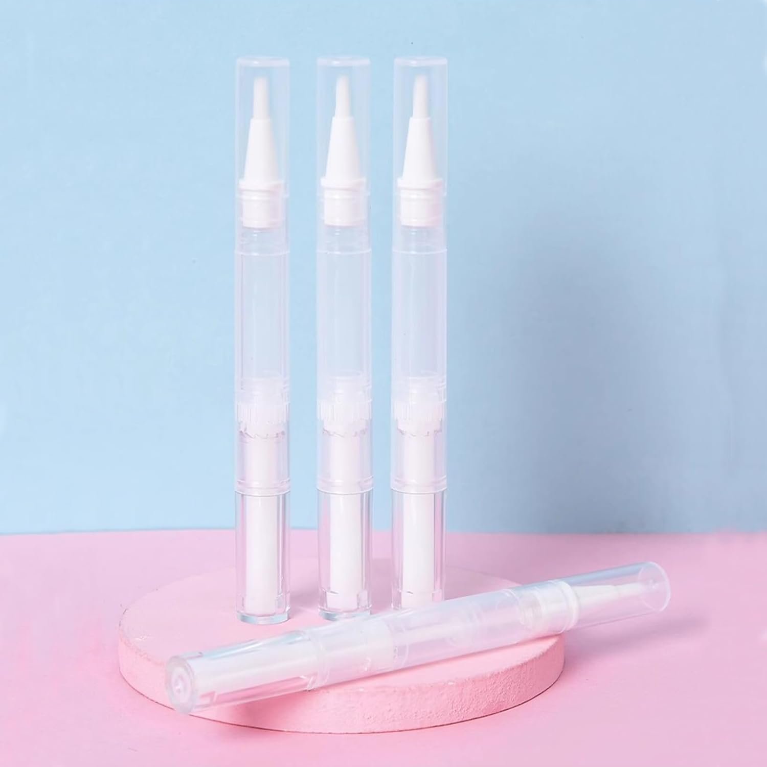 6pcs 3ml Empty Cuticle Oil Pen Tubes and 3pcs Pipettes, Clear Twist Nail Oil Pens with Brush Tip Cosmetic Container Applicators for Homemade Nail Oil, Lip Gloss, Eyelash Growth Liquid - Image 3