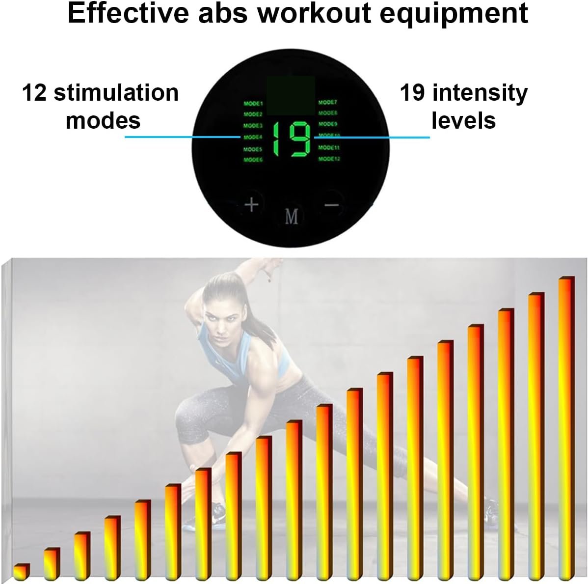 EMS Muscle Stimulator, ABS Stimulator, Abdominal Toning Belt Home Office Fitness Workout Equipment for Abdomen - Image 4