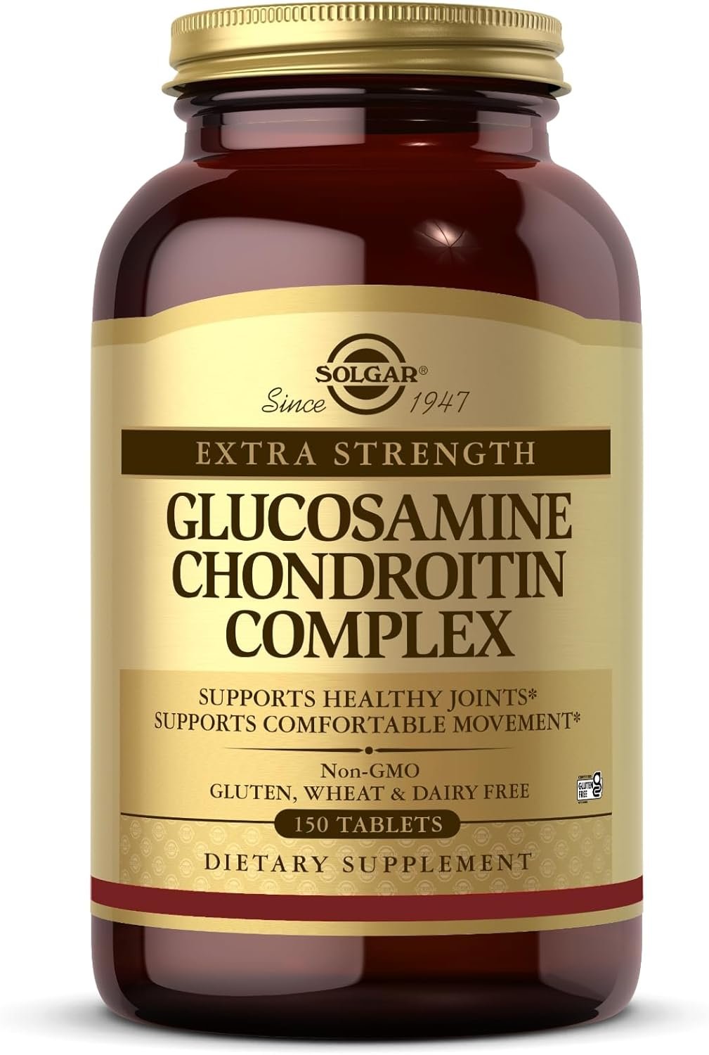 Solgar Extra Strength Glucosamine Chondroitin Complex - 150 Tablets - Supports Healthy Joints & Comfortable Movement - Non-GMO, Gluten Free, Dairy Free - 50 Servings - Image 2