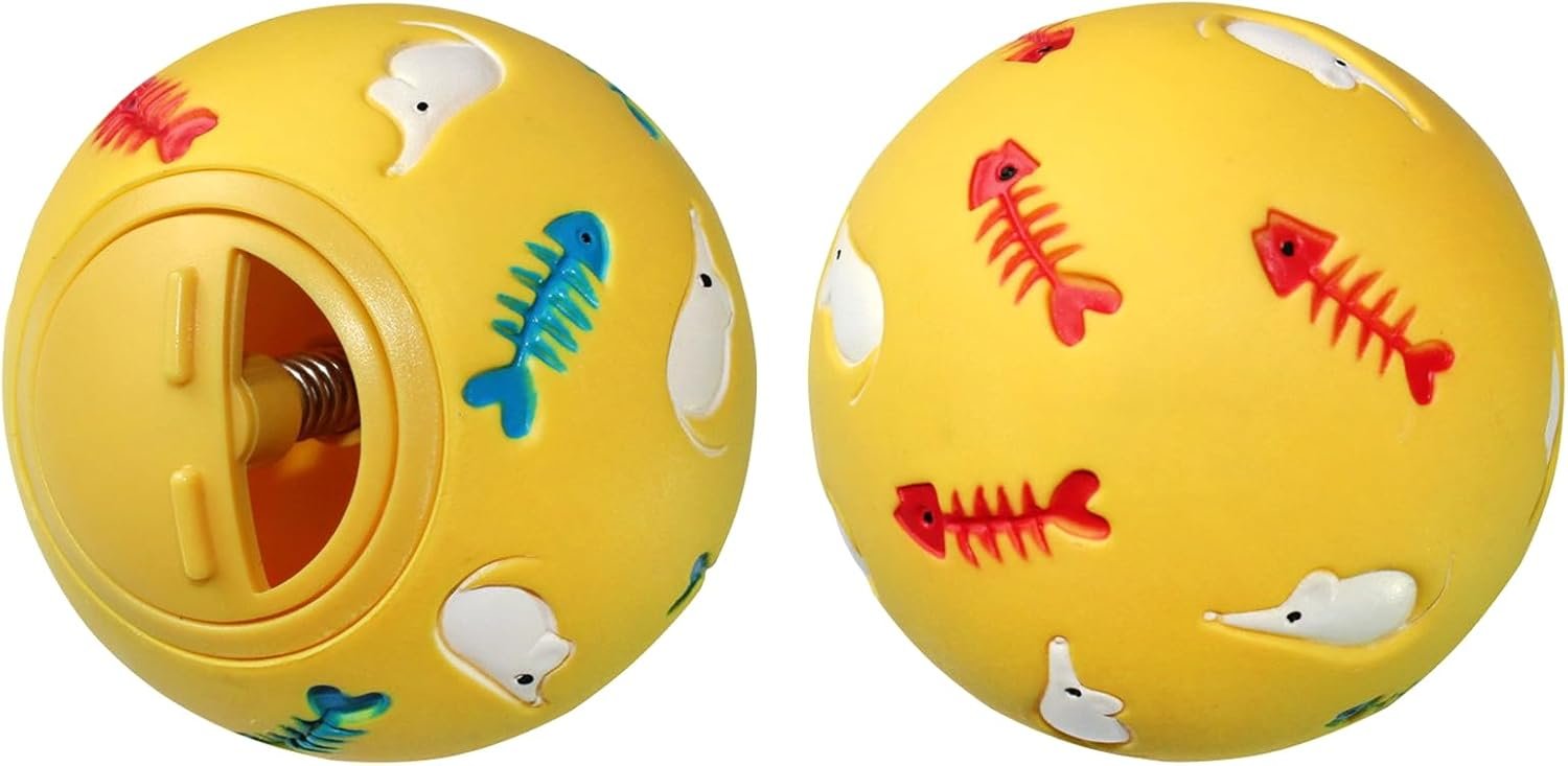 Shudyear Snack Ball for Small Animals,Bunny Rat Toys for Pet Rats ,Beneficial for Pet Activities and Health(Fish bone) - Image 2