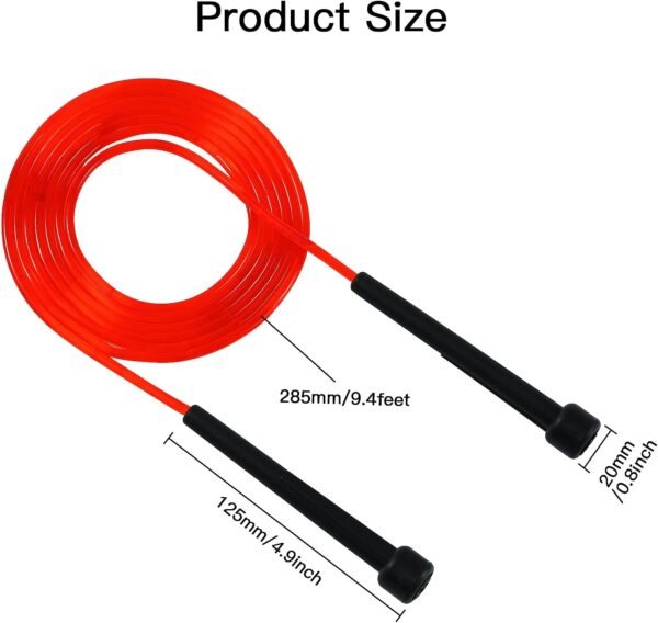 10 Pack PVC Jump Rope for Cardio Fitness - Versatile Adjustable Skipping Rope for Women Men Kids, Speed Jump Rope for Exercise,9 Feet - Image 3