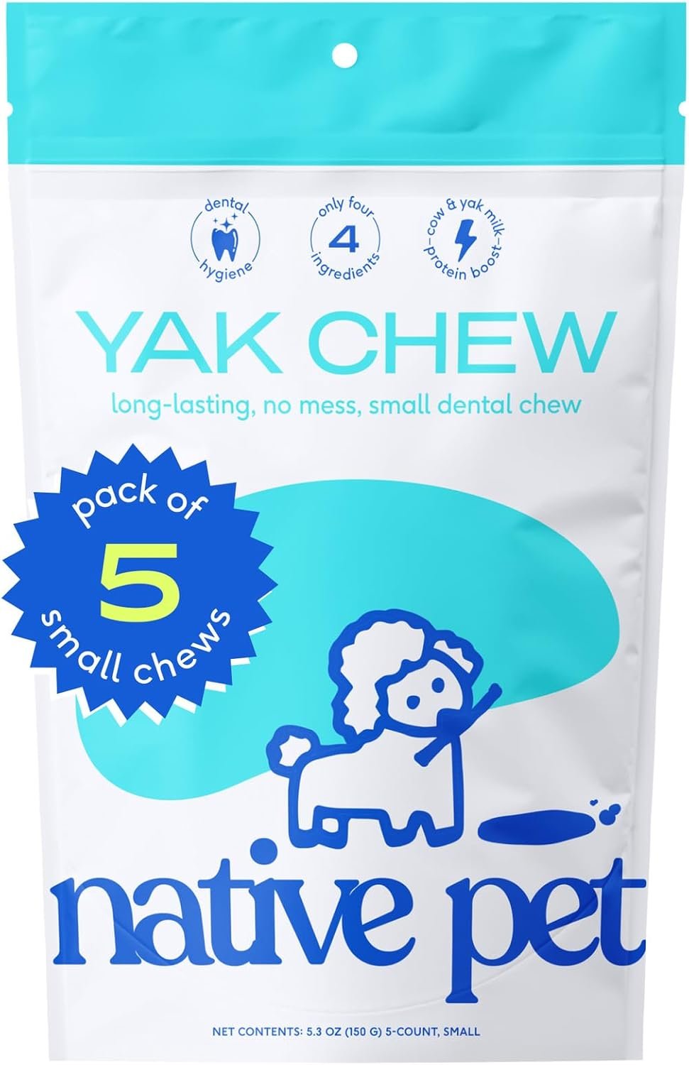 Native Pet Yak Chews (5 Small Chews) - Yak Milk Chews for Puppies & Small Dogs - Puppy Chews for Teething - Puppy Teething Toys - Puppy Yak Chews for Teething - Yak Bones for Puppies - Dog Treats - Image 2