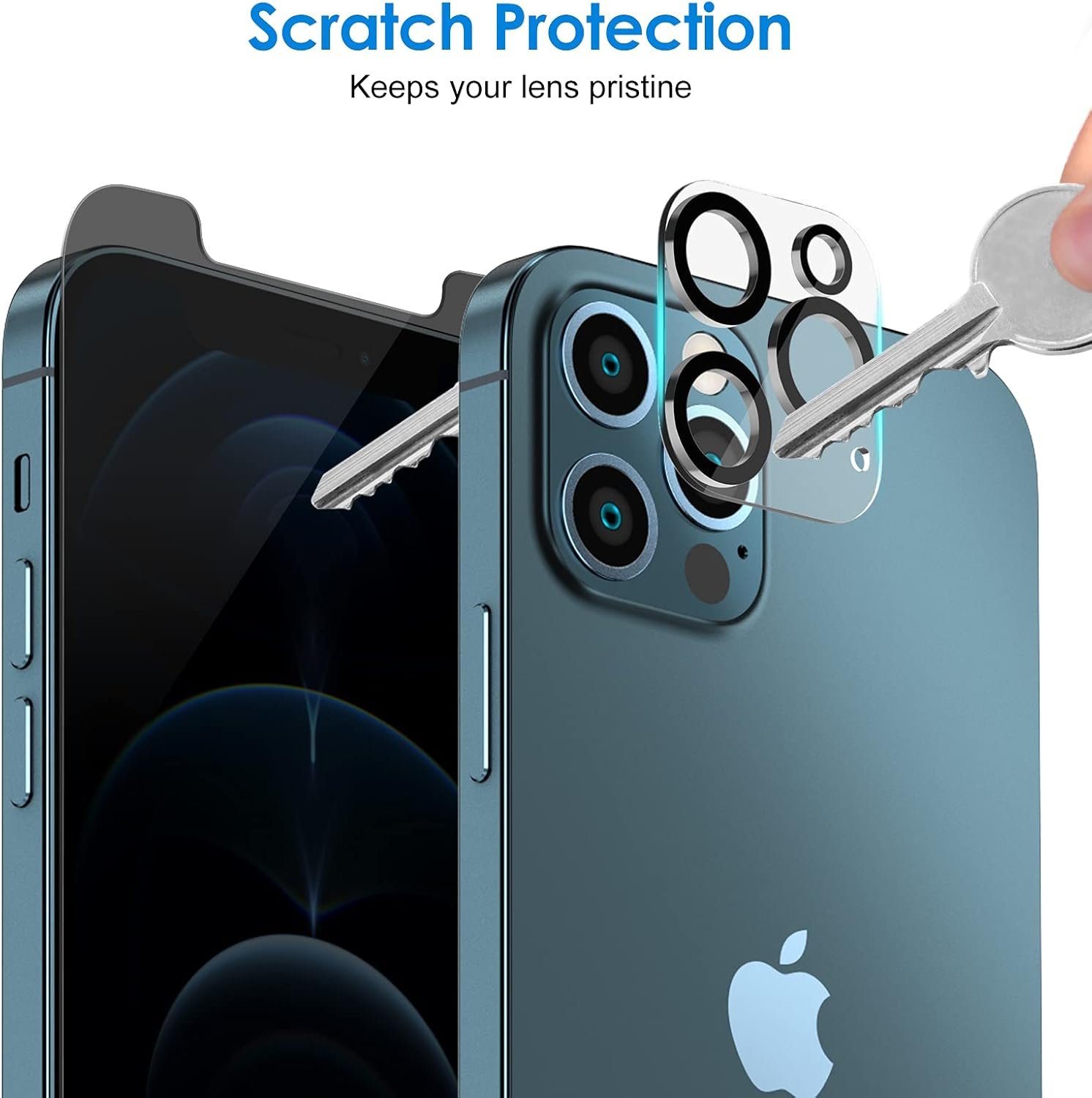 JETech Privacy Screen Protector for iPhone 12 Pro Max 6.7-Inch with Camera Lens Protector, Anti Spy Tempered Glass Film, 2-Pack Each - Image 7