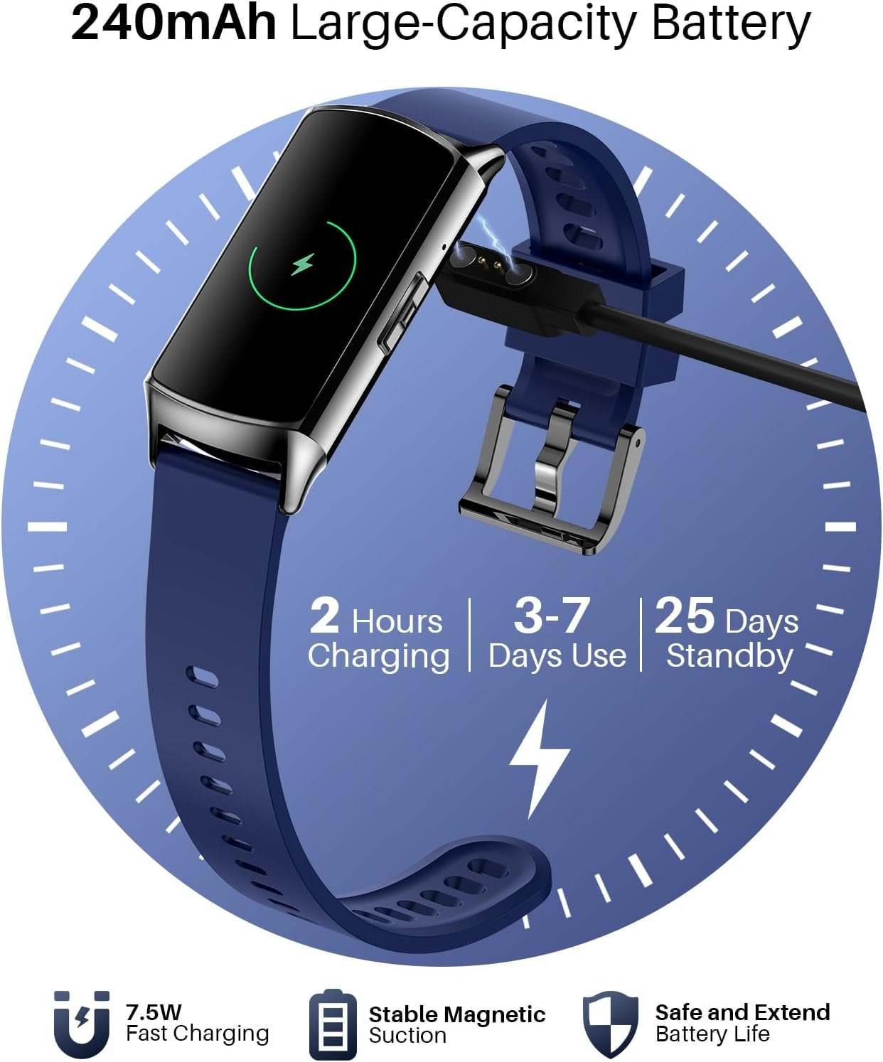 Smart Watch Fitness Tracker (Answer/Make Calls), 1.58" AMOLED Display, 24/7 Heart Rate Blood Oxygen Blood Pressure Sleep Monitor, 114+ Sports Modes Waterproof Smartwatch for Android iPhone Women Men - Image 7