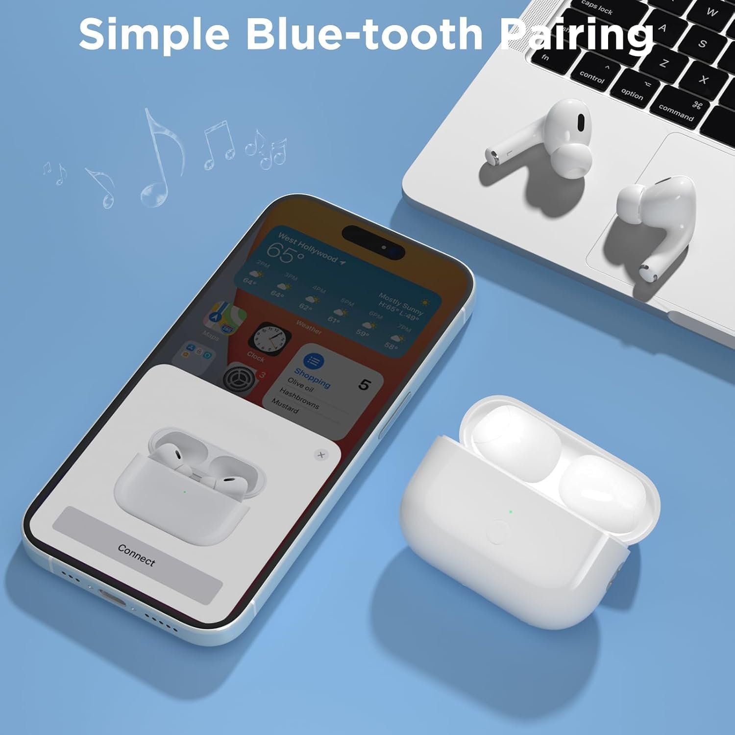 Wireless Charging Case for AirPods Pro 1st / 2nd Gen with Type-C Charging Port, Compatible with AirPod Pro 2nd Generation Replacement Case, with Blue-Tooth Sync Button, No Earbuds - Image 8