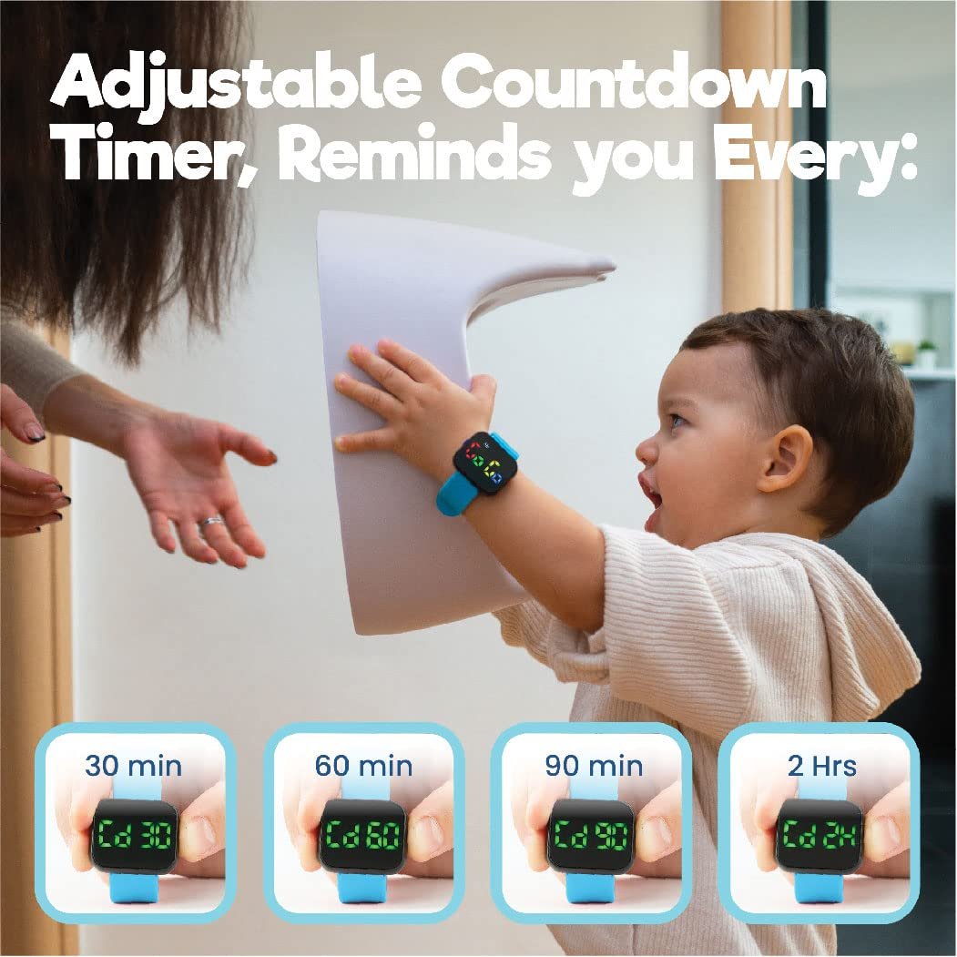 Potty Training Watch for Kids V2 – A Water Resistant Potty Reminder Device for Boys & Girls to Train Your Toddler with Fun/Musical & Vibration Interval Reminder with Potty Training eBook (Sky) - Image 5