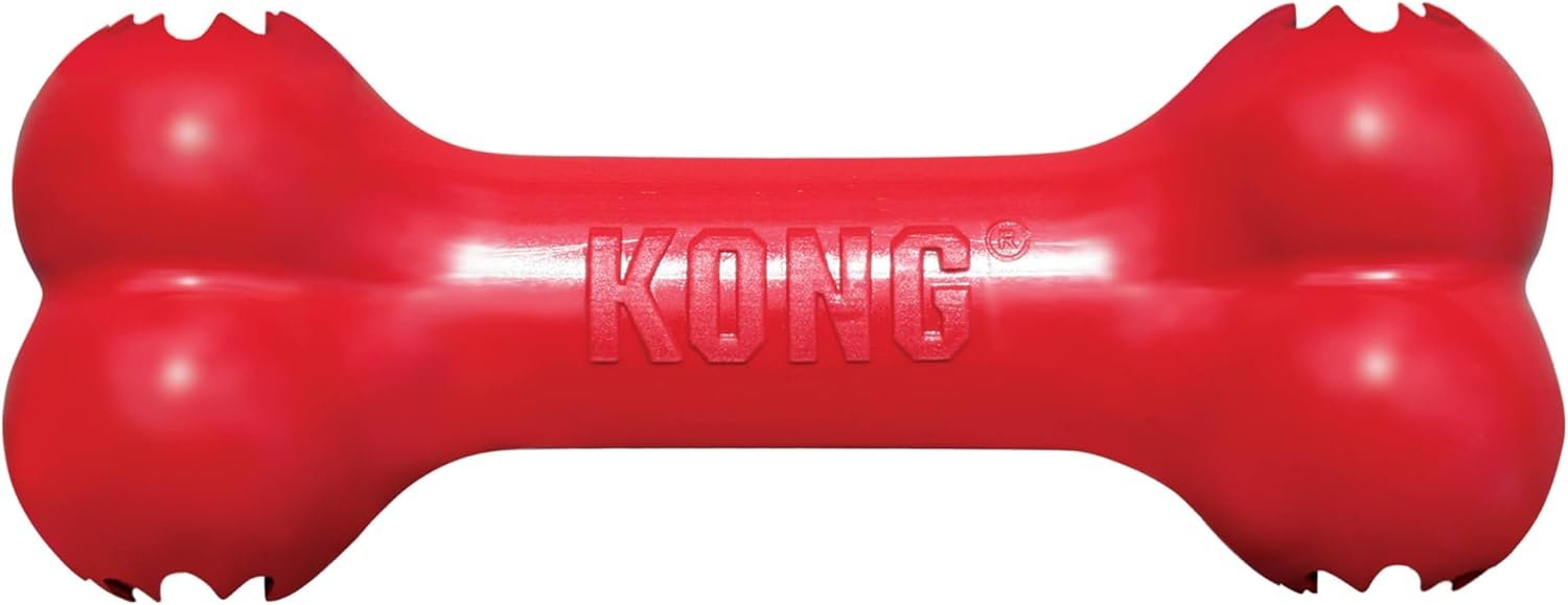 KONG Goodie Bone - Classic Durable Natural Rubber Dog Bone, Supports Mental Engagement - Treat Dispensing - Red - for Medium Dogs - Image 2
