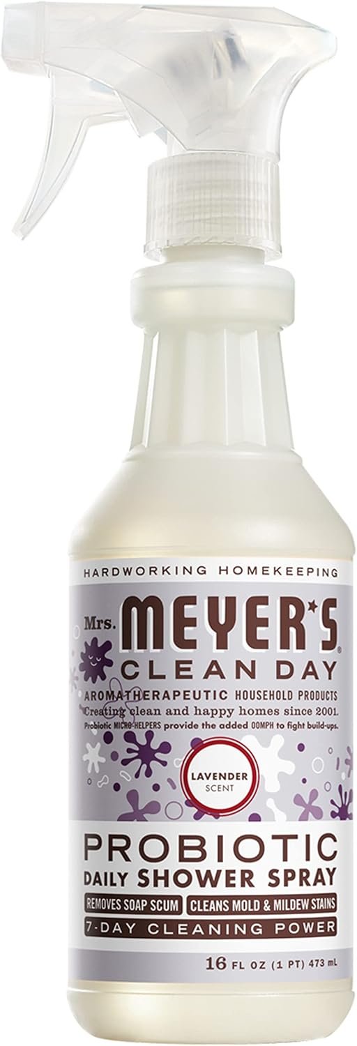 MRS. MEYER'S CLEAN DAY's Probiotic Daily Shower Spray Cleaner, Made With Essential Oils And Other Thoughtfully Chosen Ingredients, Lavender, 16 oz. - Image 2