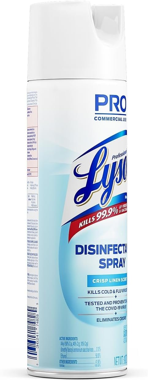 Lysol - RAC74828CT Professional Disinfectant Spray, Crisp Linen, 228oz (12X19oz) - Image 3