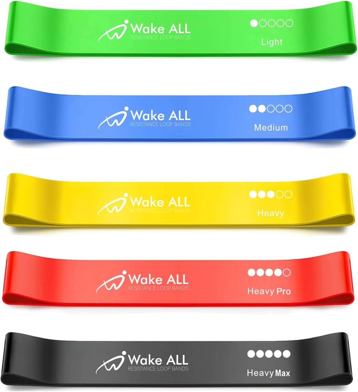 Resistance Bands, Resistance Loop Exercise Bands with Instruction Guide and Carry Bag, Exercise Workout Bands for Women and Men, 5 Sets of Stretch Bands for Booty Legs, Pilates Flexbands - Image 4