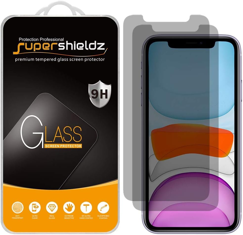 Supershieldz (2 Pack) Designed for Apple iPhone 11 and iPhone XR (6.1 inch) (Privacy) Anti Spy Tempered Glass Screen Protector, 0.33mm, Anti Scratch, Bubble Free - Image 2