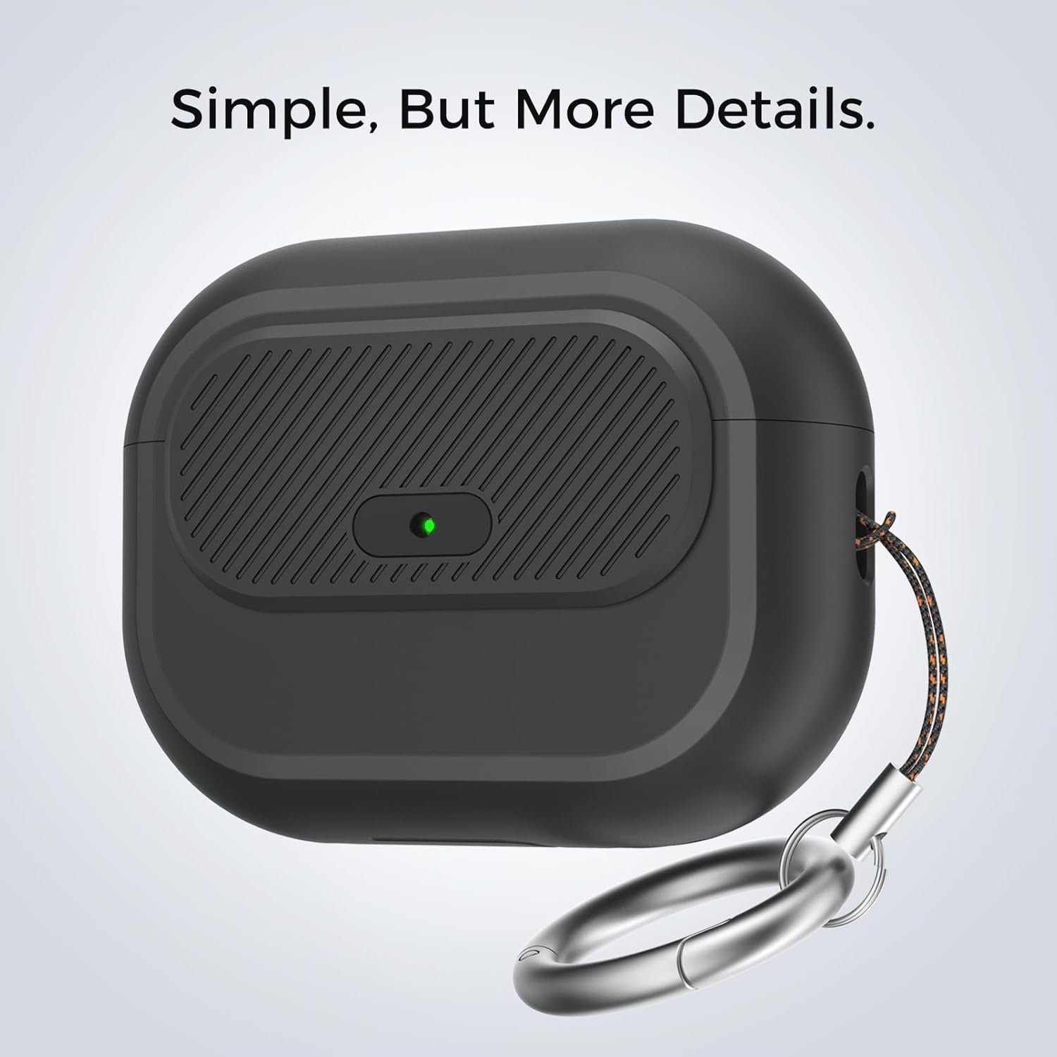 AirPods Pro 2nd Generation Case with Lock, One Piece Design AirPods Pro Case (2nd/1st gen), Soft Silicone Full Protective Cover with Easy Open/Close Lock for Women/Men (Black) - Image 10