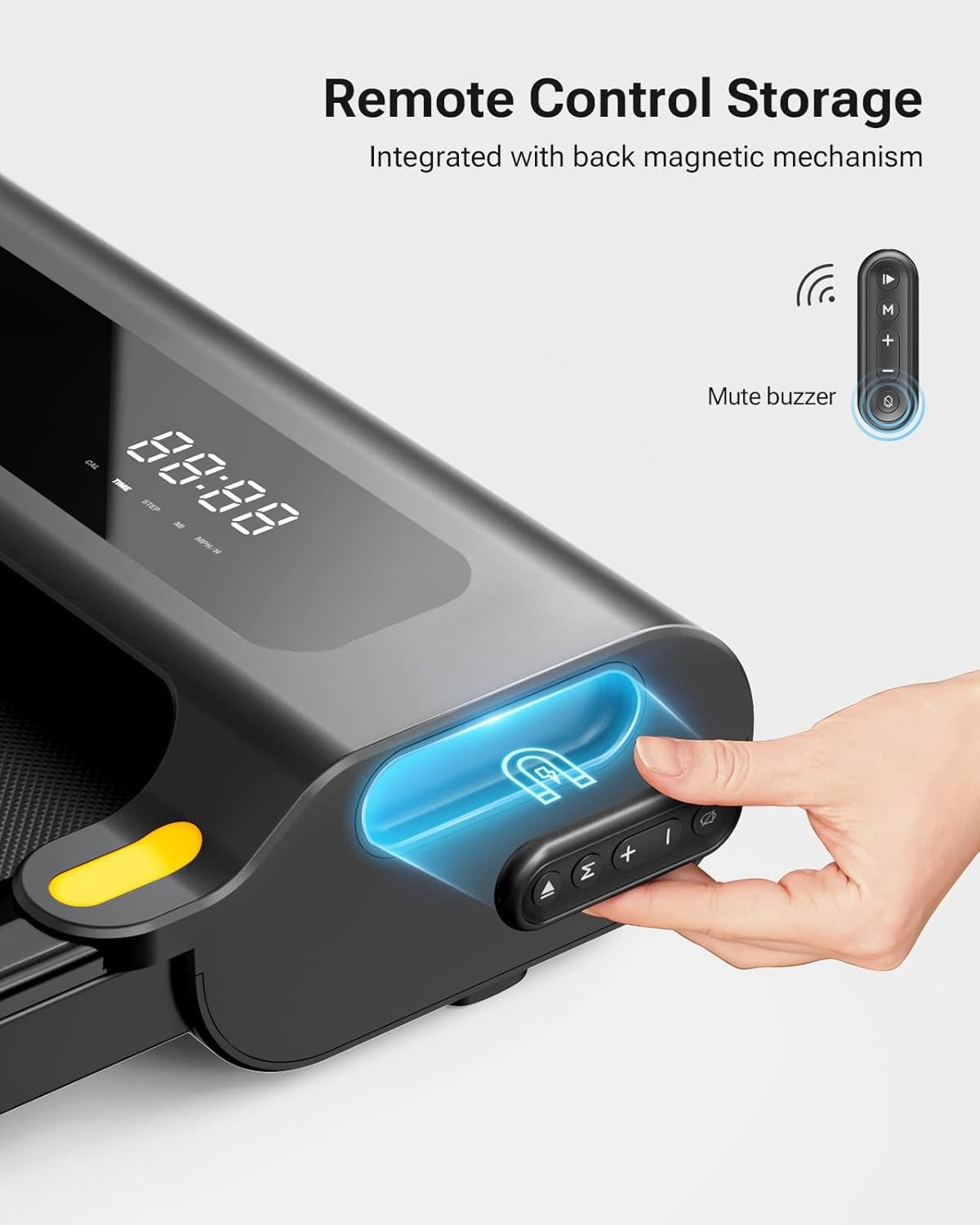 UREVO Under Desk Treadmill, Walking Pad Treadmills for Home, Portable Walking Treadmill 2.25HP, Walking Jogging Machine with 265 lbs Weight Capacity Remote Control LED Display - Image 4