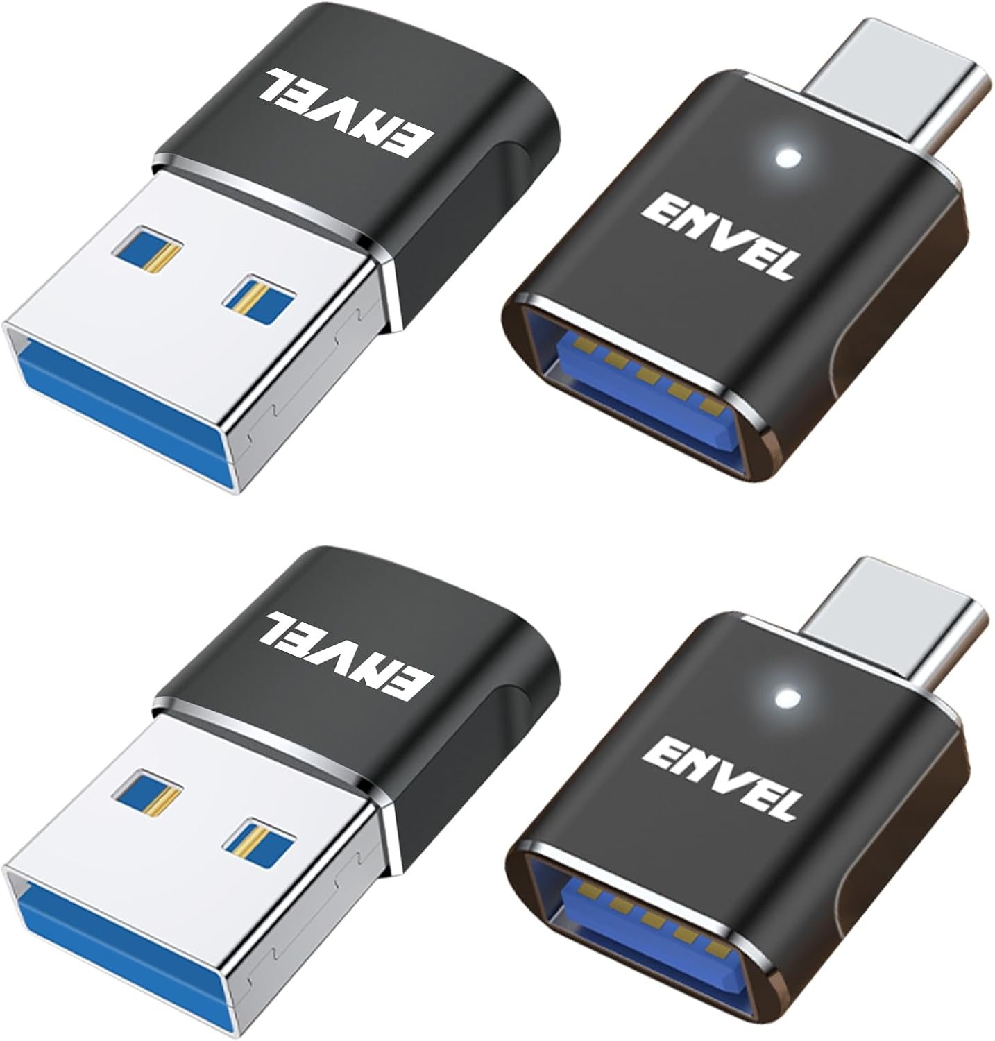 ENVEL USB C to USB Adapter, USB 3.0 to USB C Adapter, 5 Gbps OTG Converter for Desktop Laptop Projector Charger Compatible with Apple iWatch iPhone 11 12 13 14 15, Galaxy S23 S22 iPad Air 4 5 Mini 6 - Image 2