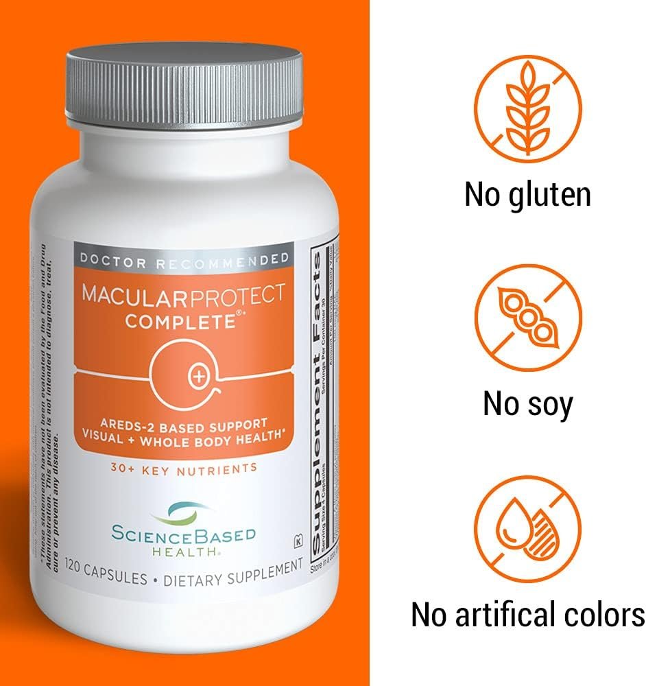 MacularProtect Complete All-in-One AREDS 2 Vitamin & Mineral Supplement and Whole Body Multinutrient - 30+ Key Nutrients Protects Macular and Whole Body Health -120 Capsules - Image 7