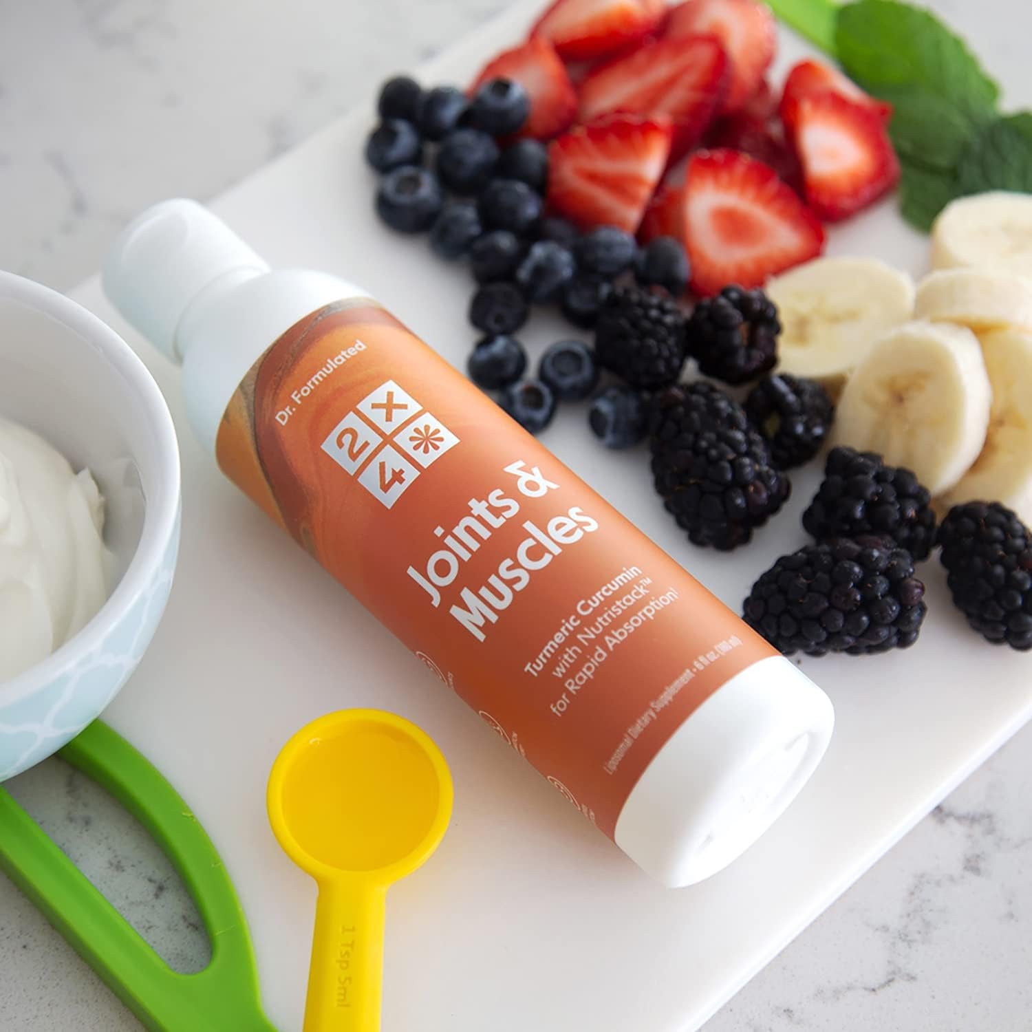 2X4 Turmeric Curcumin Supplement 250 mg, High Absorption Liposomal Liquid Vitamin for Joint and Muscle Support, Non-GMO, 30 Servings, 6 fl oz - Image 5