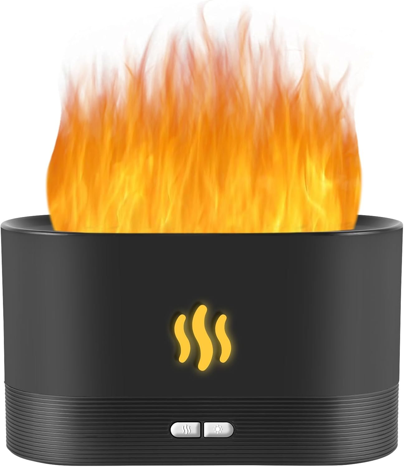Flame Diffuser Humidifier-Auto Off 180ml Essential Oil Diffuser-2 Modes Brightness Aroma Humidifier with Fire Flame Effect for Home,Office,Spa,Gym (Black) - Image 9