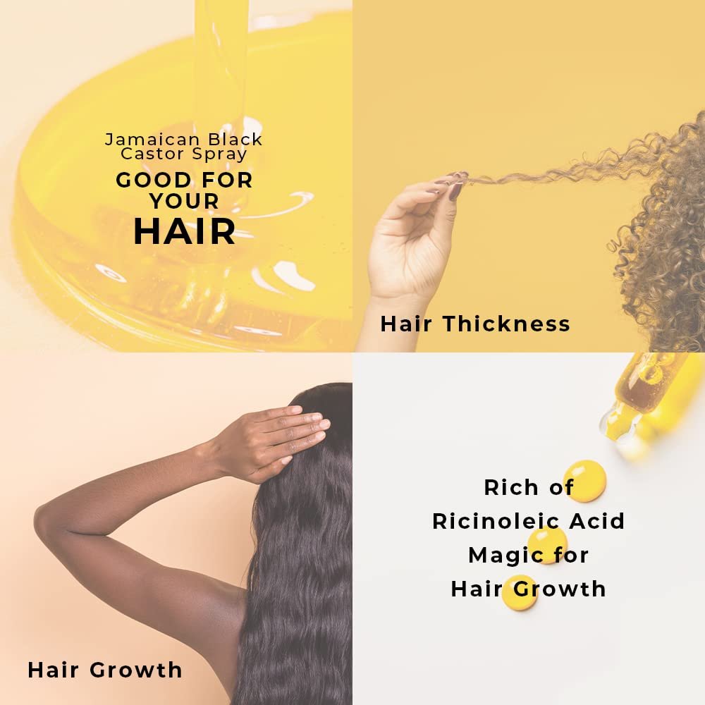 Well's Oil ROSEMARY + Jamaican Black Castor Oil Spray | 4oz(118ml) | Hair Detangler Spray | Increase Hair Growth, Scalp Treatment | Natural Leave-In Conditioner - Image 4